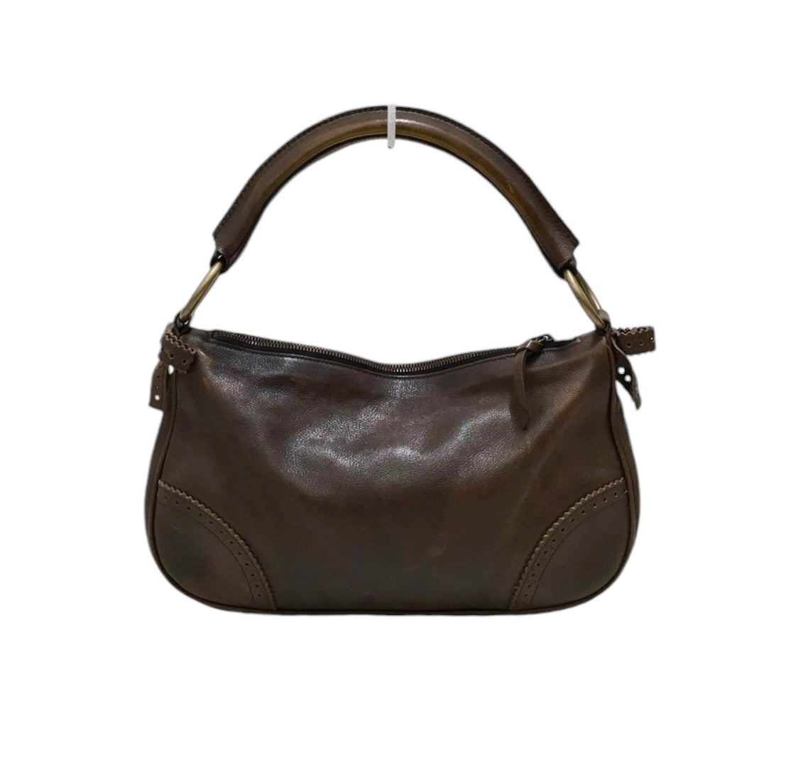DIESEL Archive 00s Studded One-Shoulder Bag Black Leather 00s
