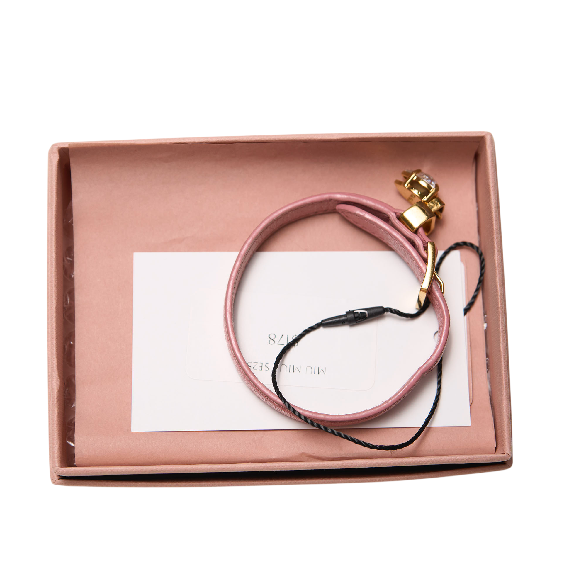 miu miu pink heart bracelet