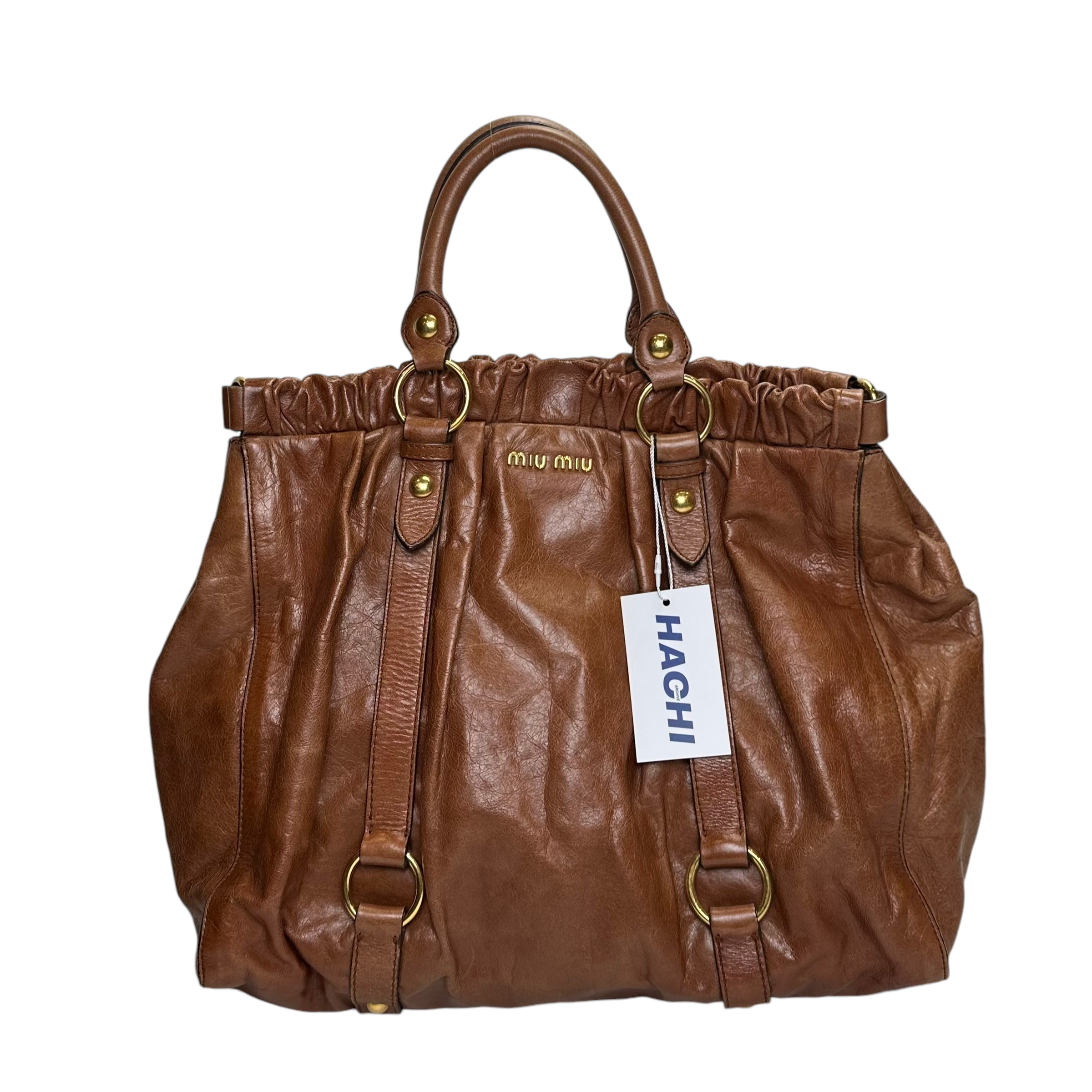 miu miu brown vitello bag – hachi archive