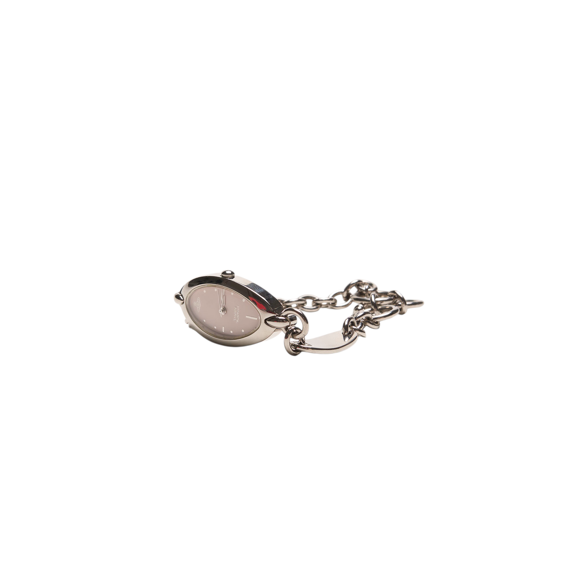 vivienne westwood 2000s pink bezel silver watch