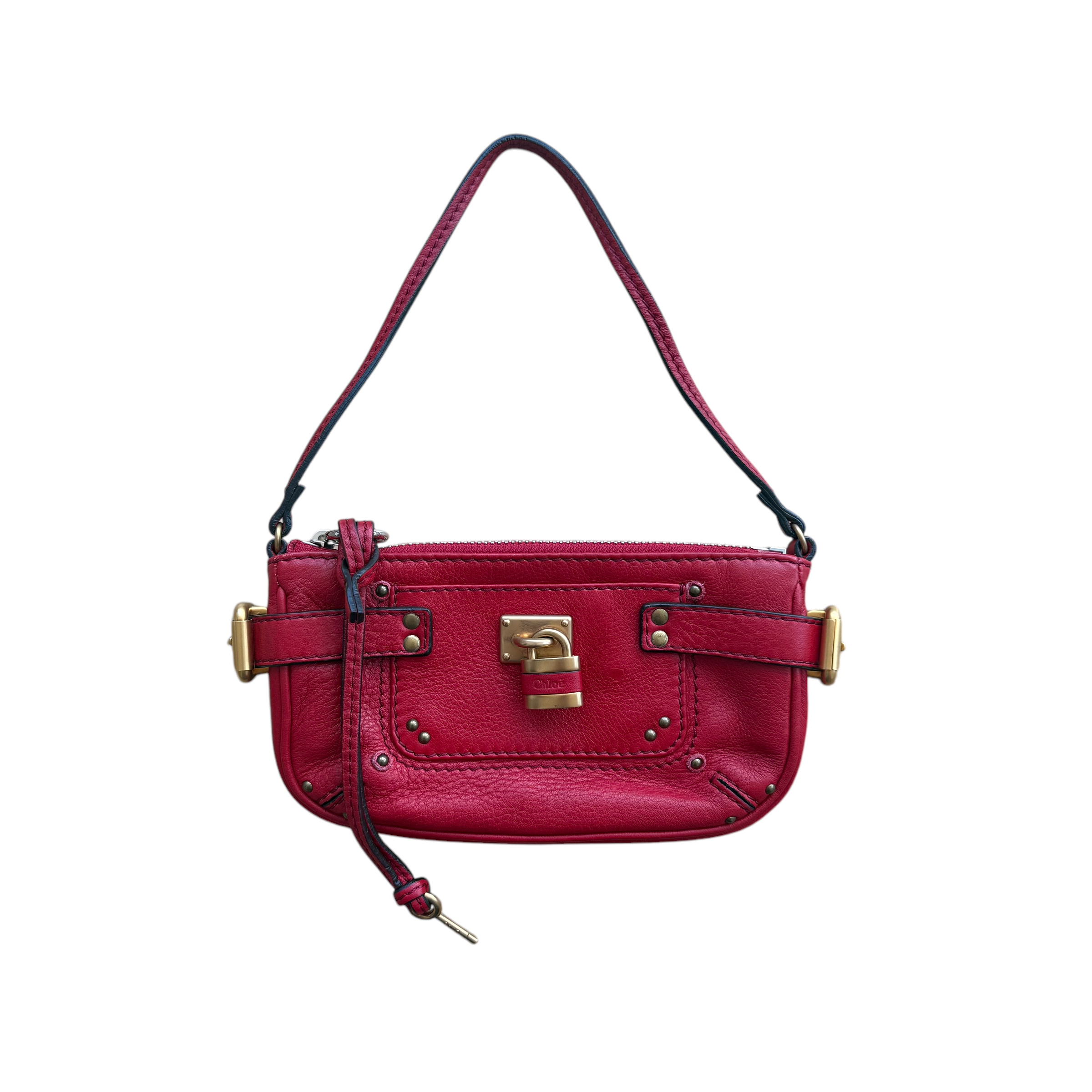 【Chloé】サム ミニボストン 赤 Chloe Leather Saddle Bag New With Tags Smoked Red Small | eBay