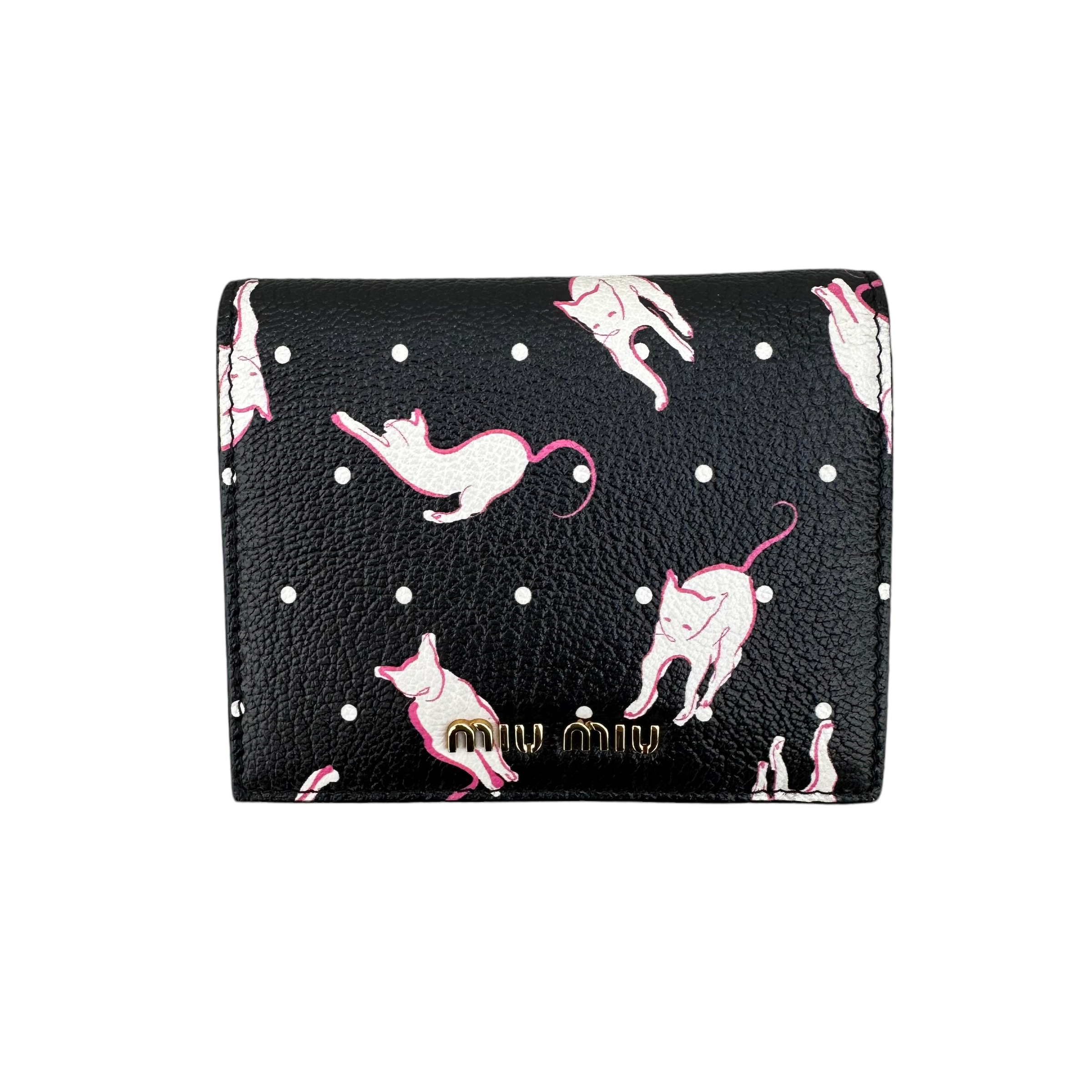 ‘05 archive MIU MIU ハラコ　三つ折り財布　アーカイブ　牛柄 miu miu cat wallet – hachi archive