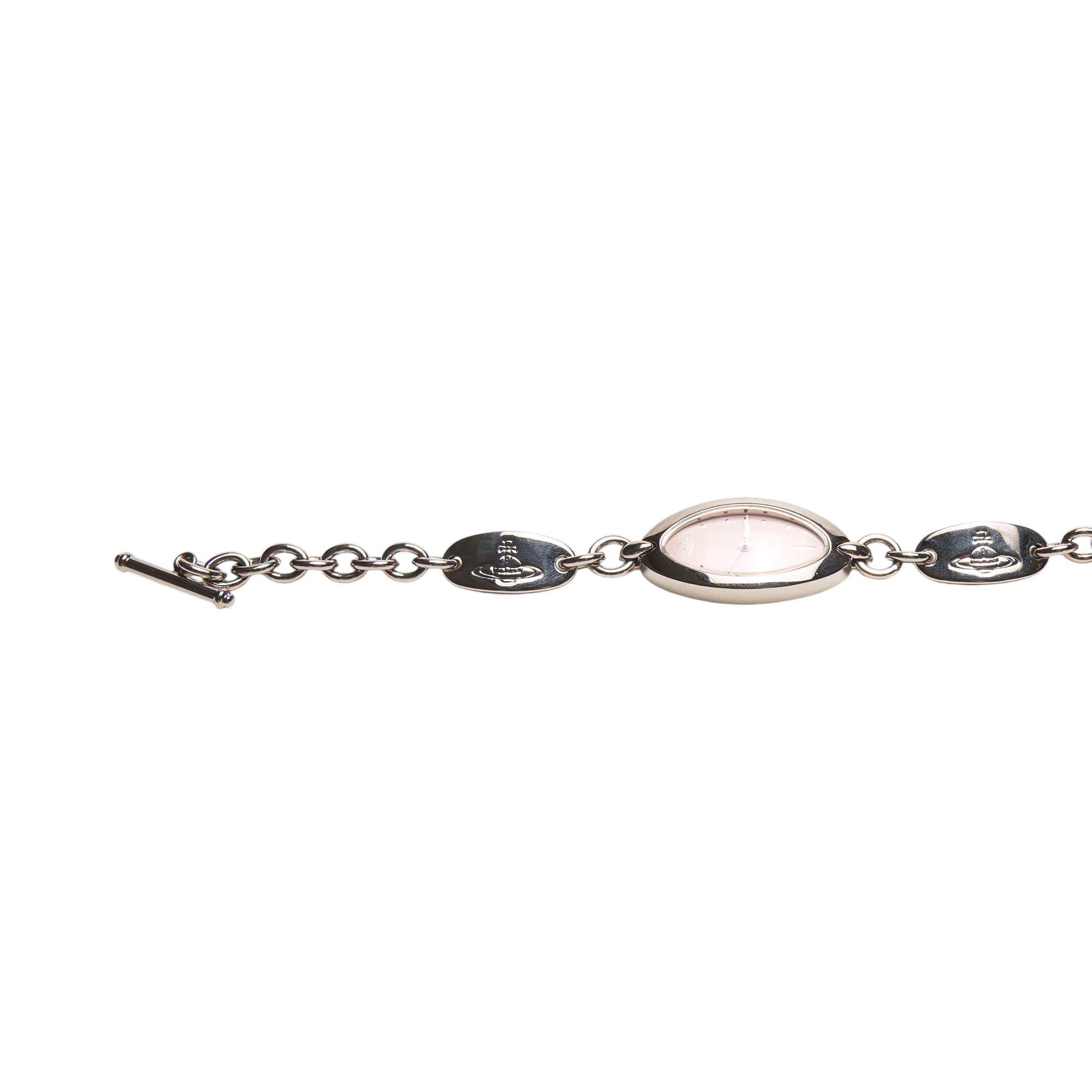 vivienne westwood 2000s pink bezel silver watch