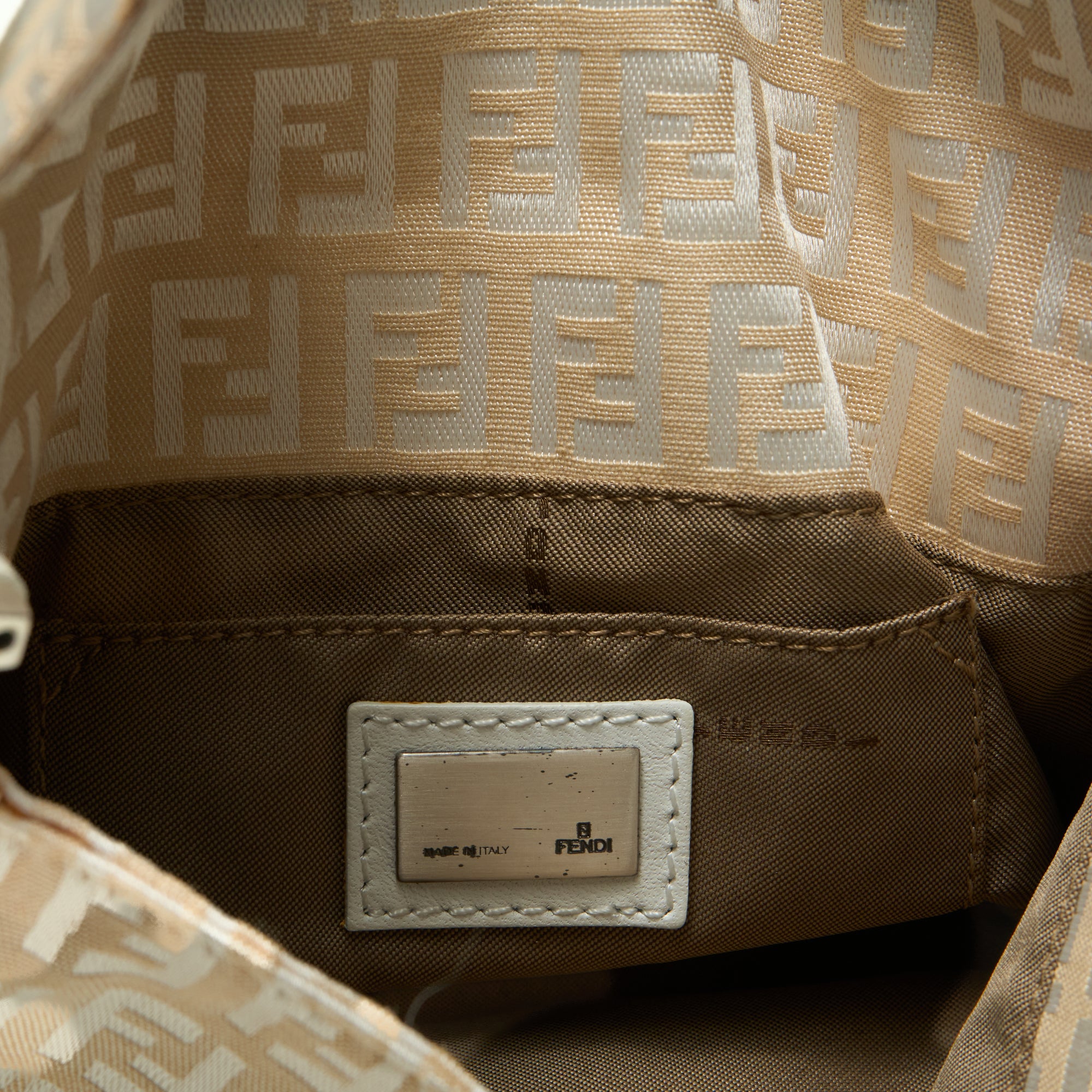 fendi 2000s cream mini baguette bag