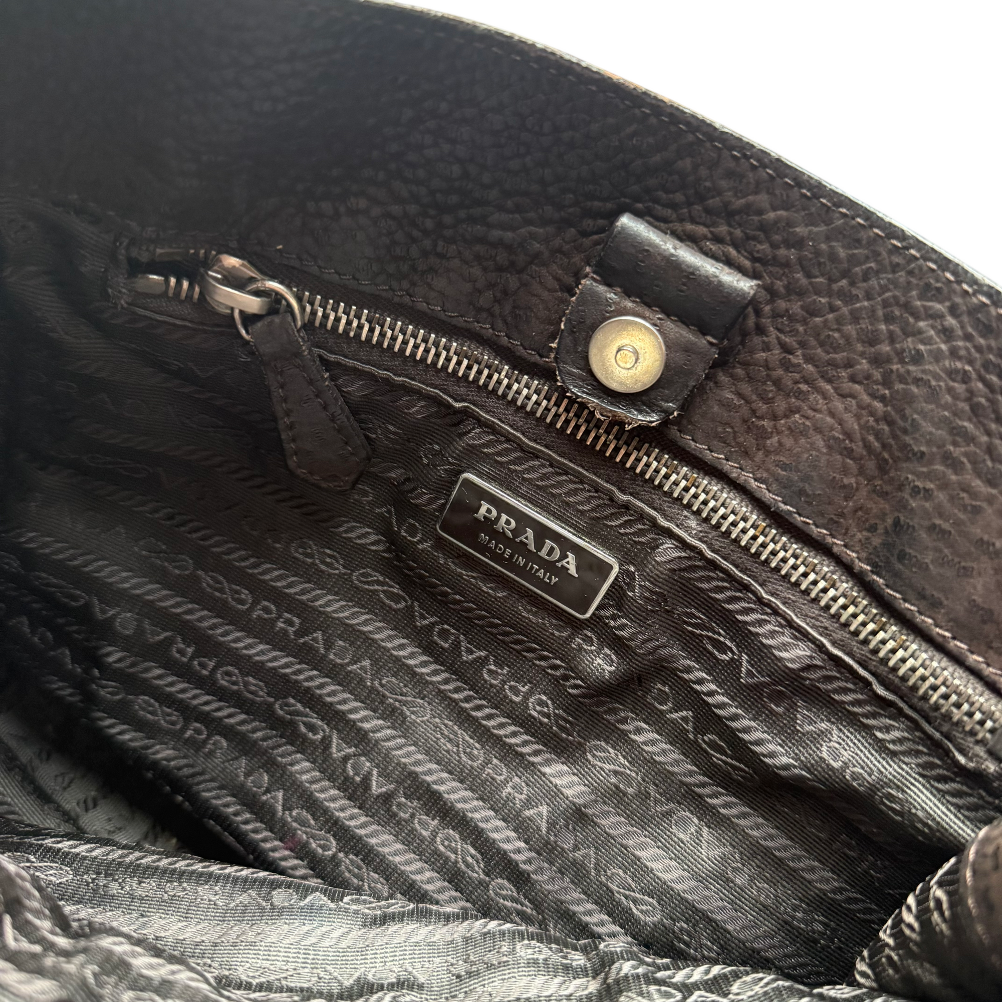 prada 2000s brown bow bag