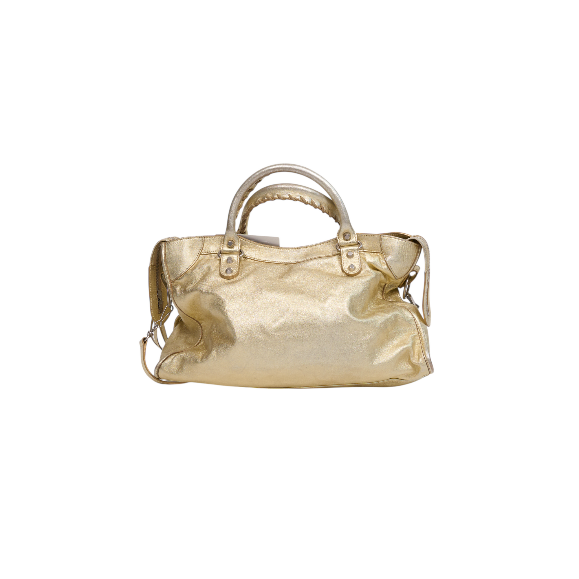 balenciaga 2000s gold city bag