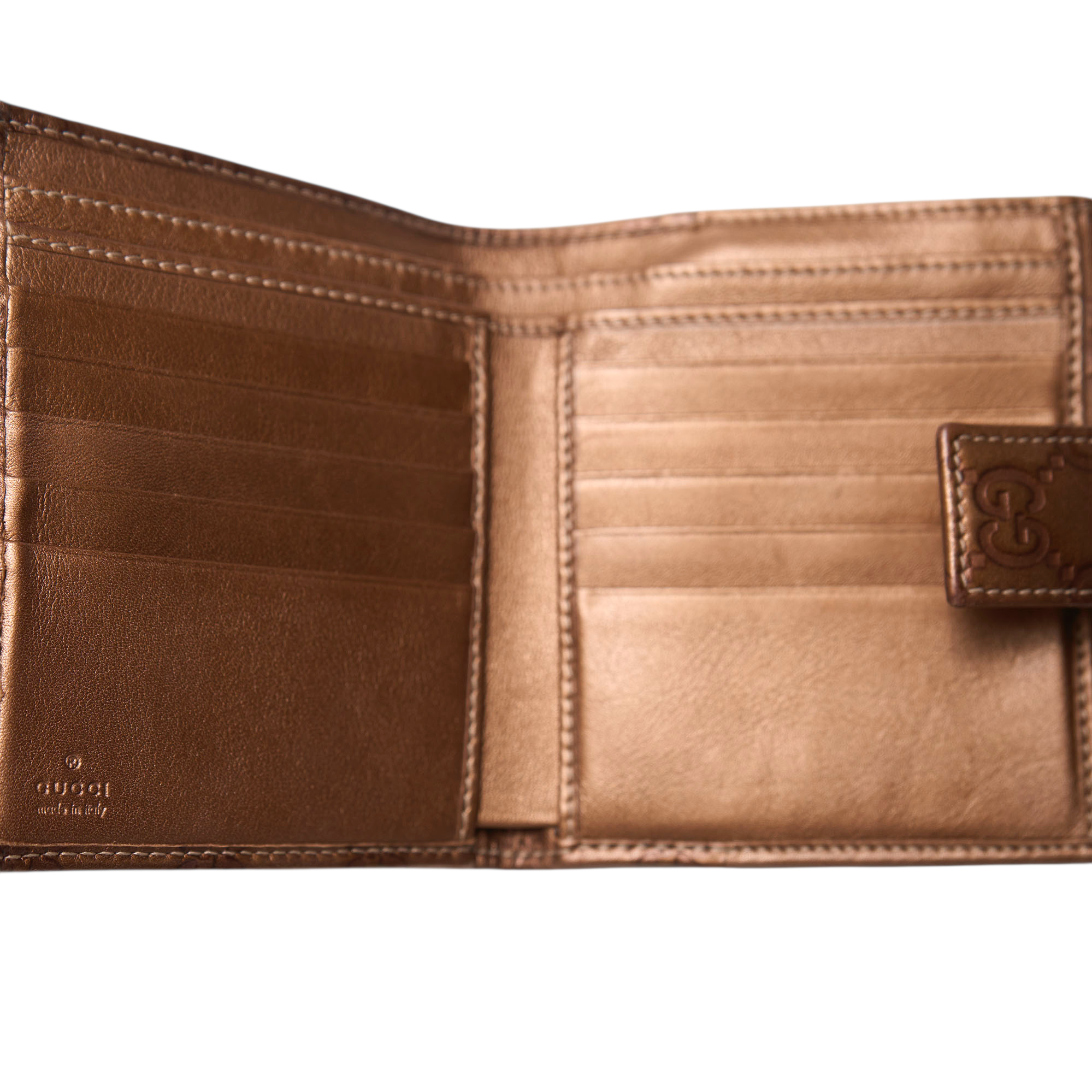 gucci 2000s brown heart wallet