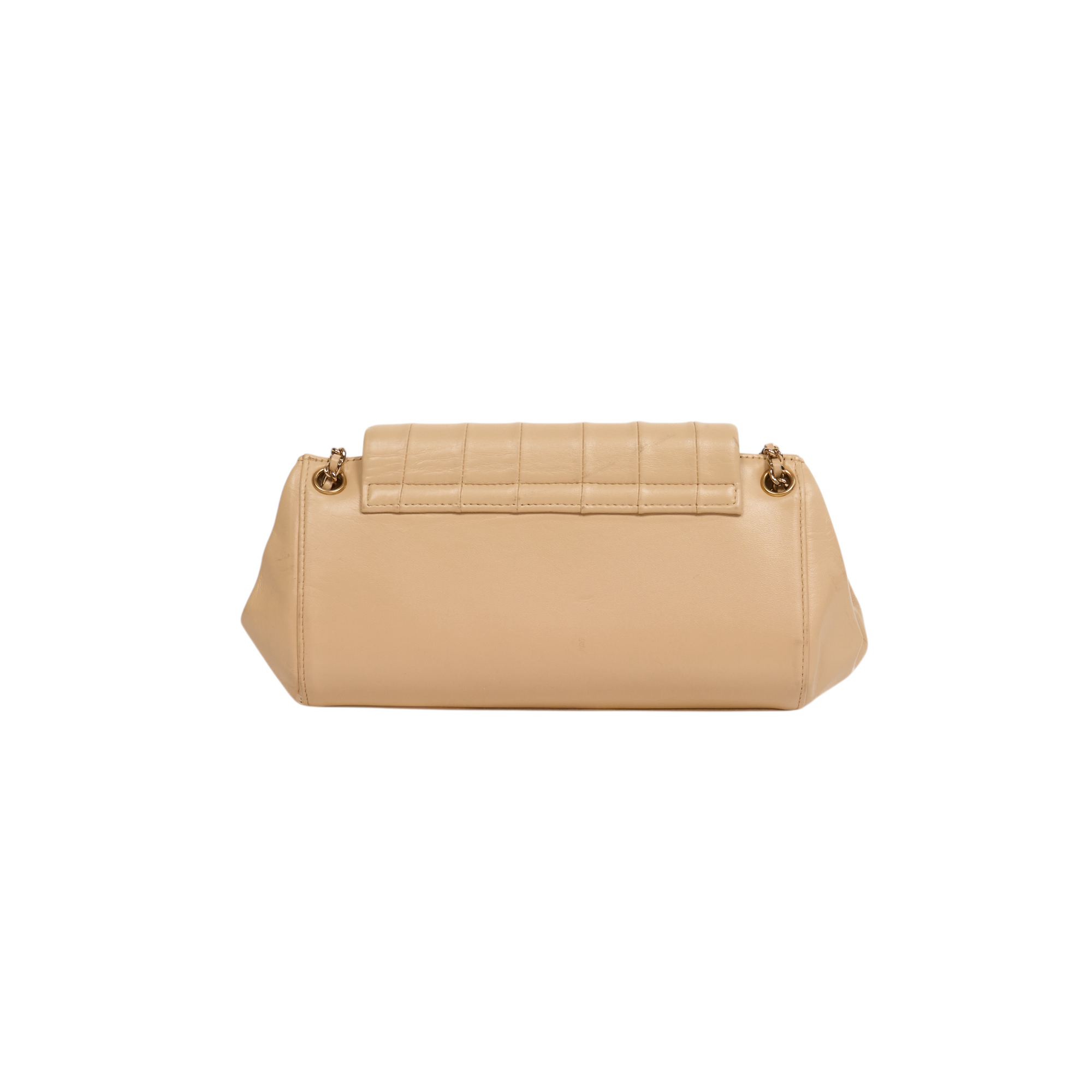 chanel 2000s butter yellow shoulder bag