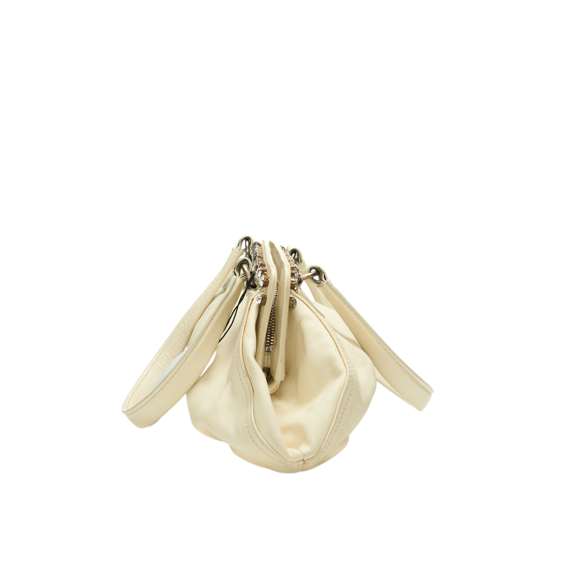miu miu 2000s cream white shoulder bag