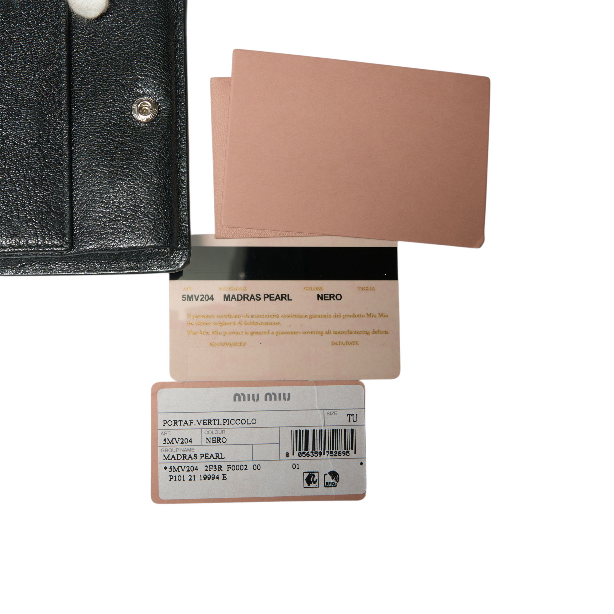 miu miu black bow wallet