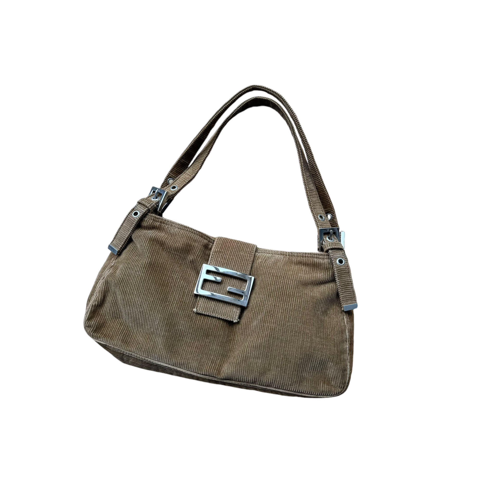 fendi 2000s corduroy shoulder bag