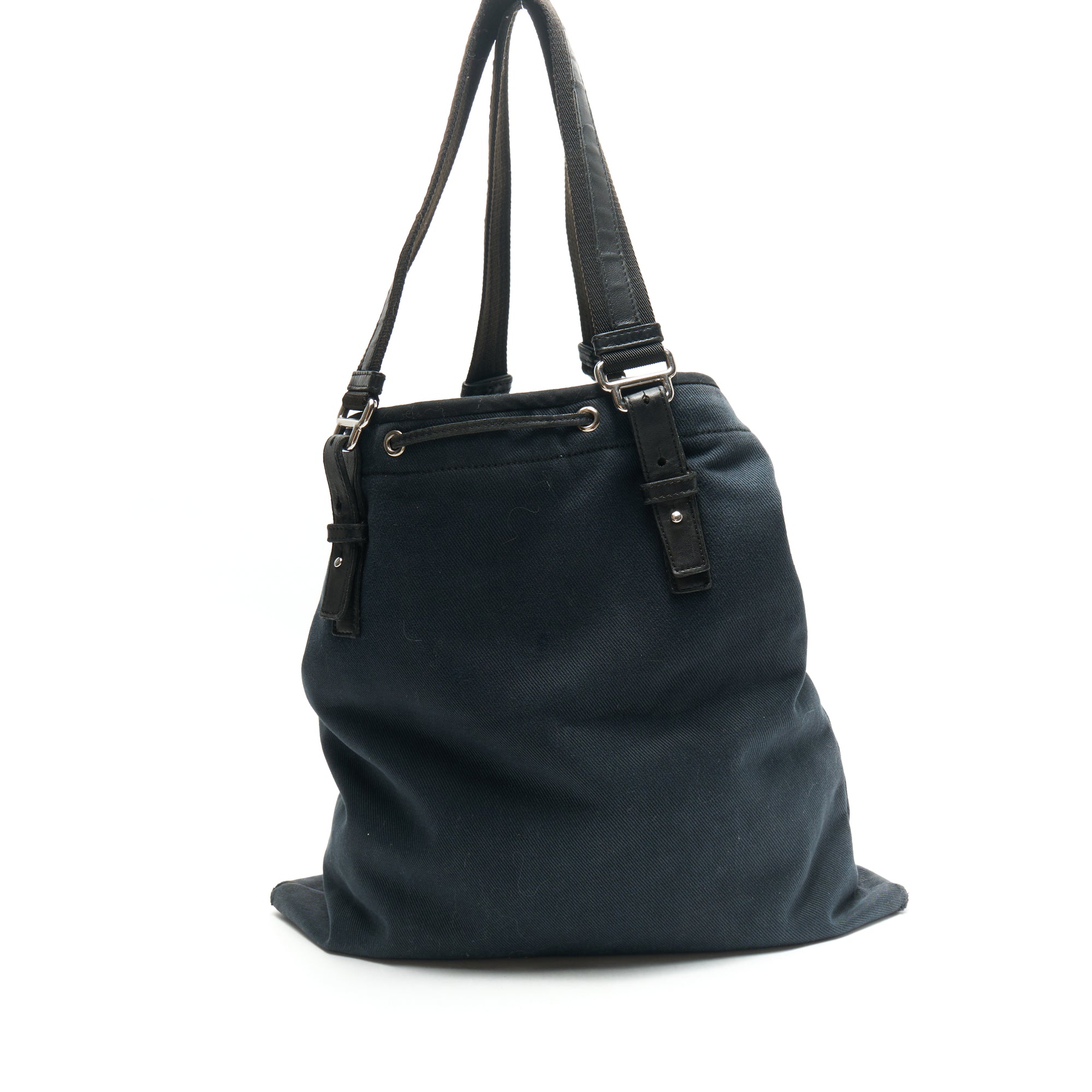 ysl 2000s navy tote bag