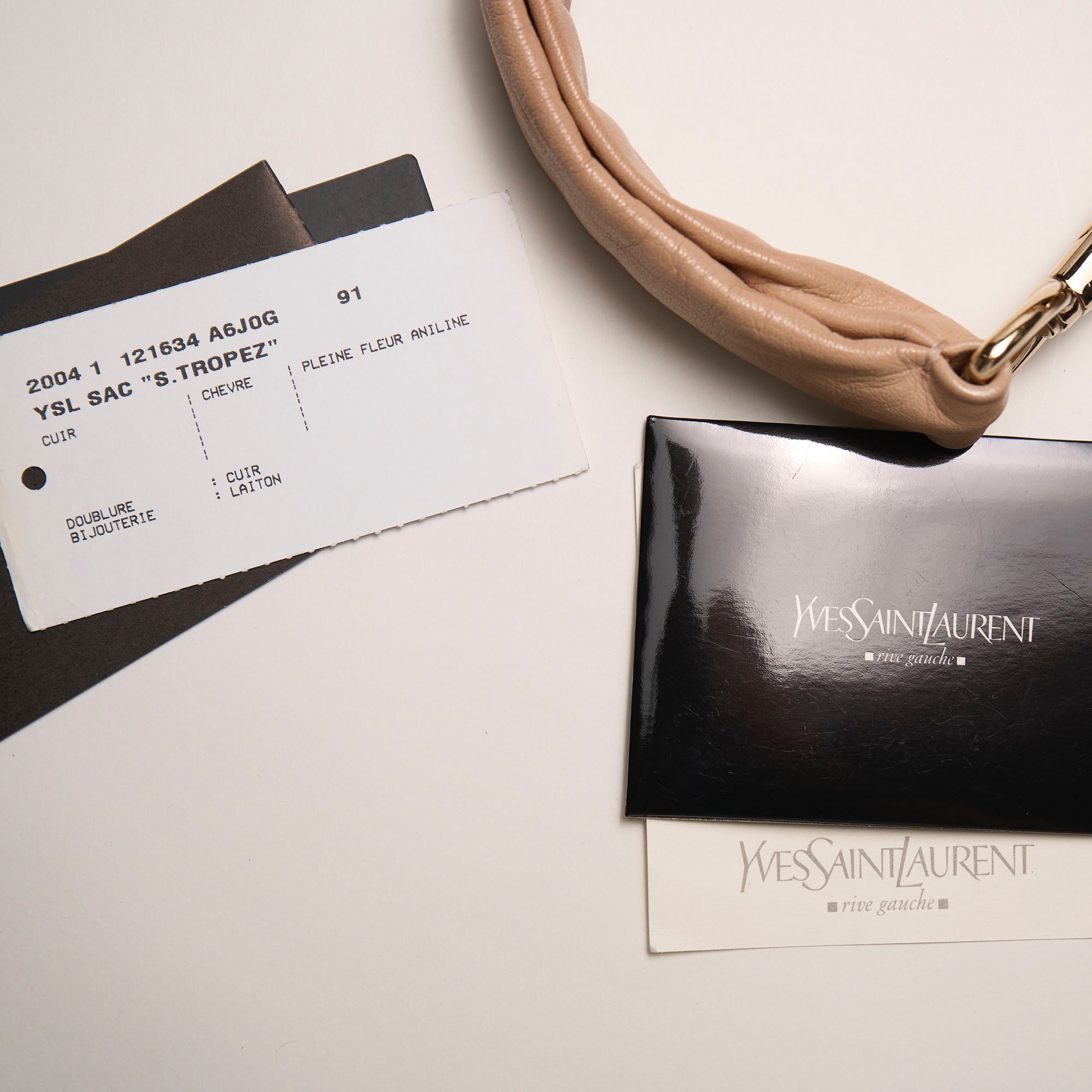 ysl 2000s st. tropez tan bag