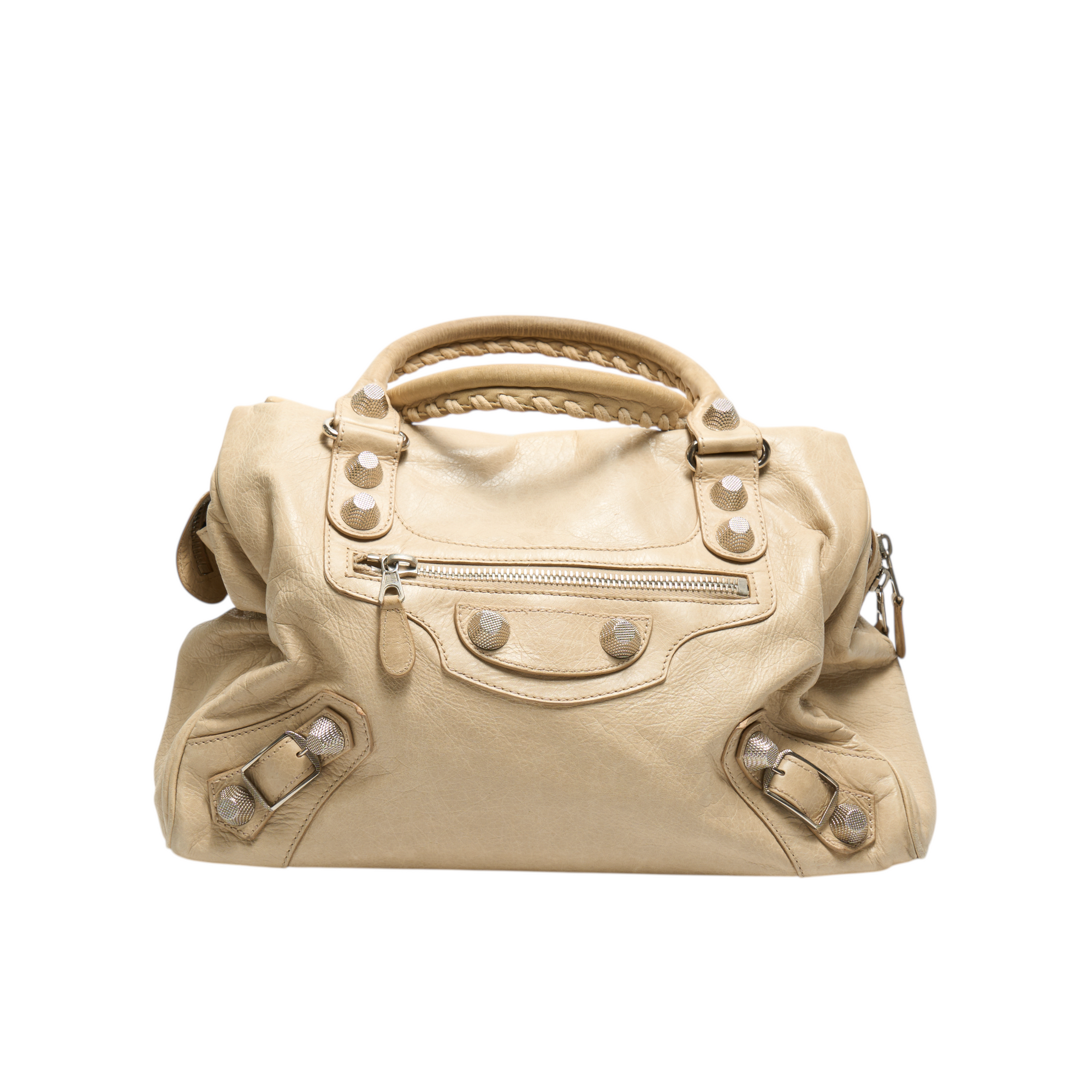 balenciaga 2000s cream motorcycle bag