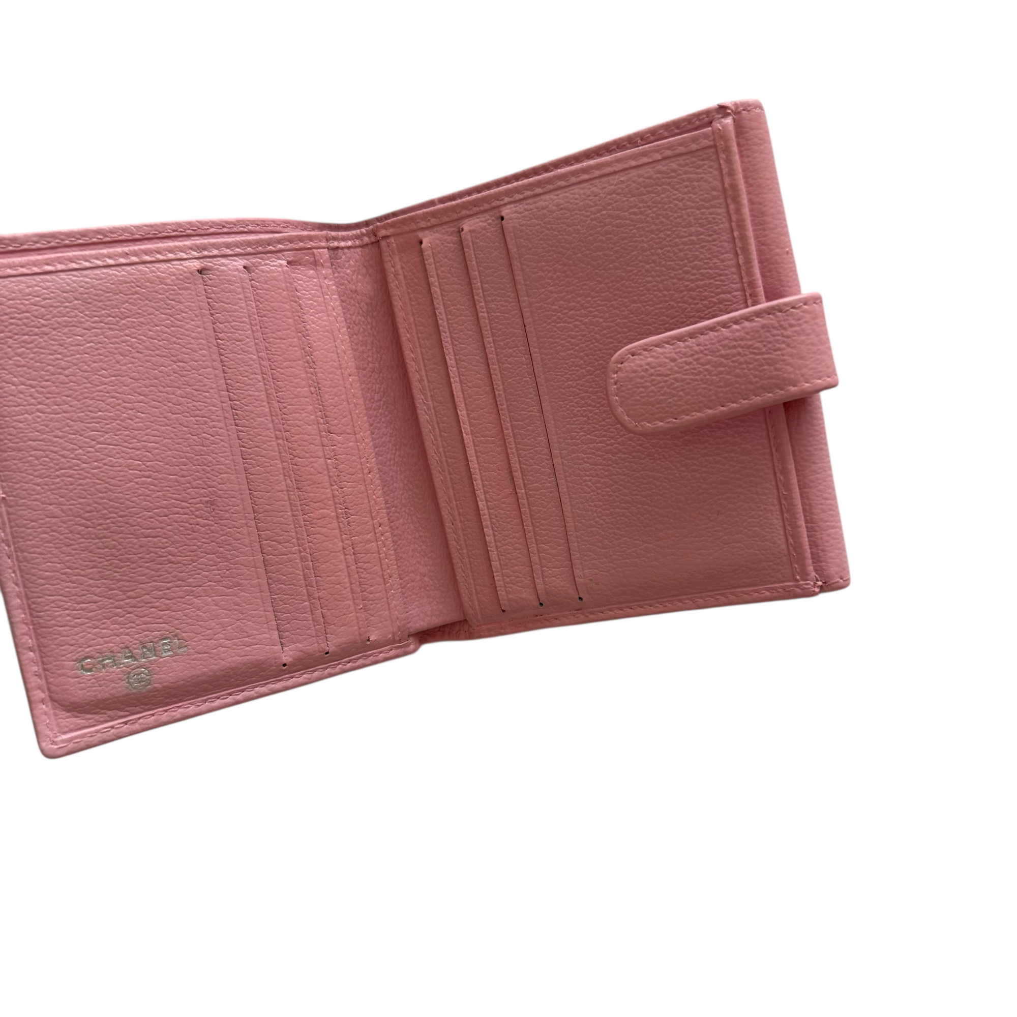 chanel 2000s pink wallet