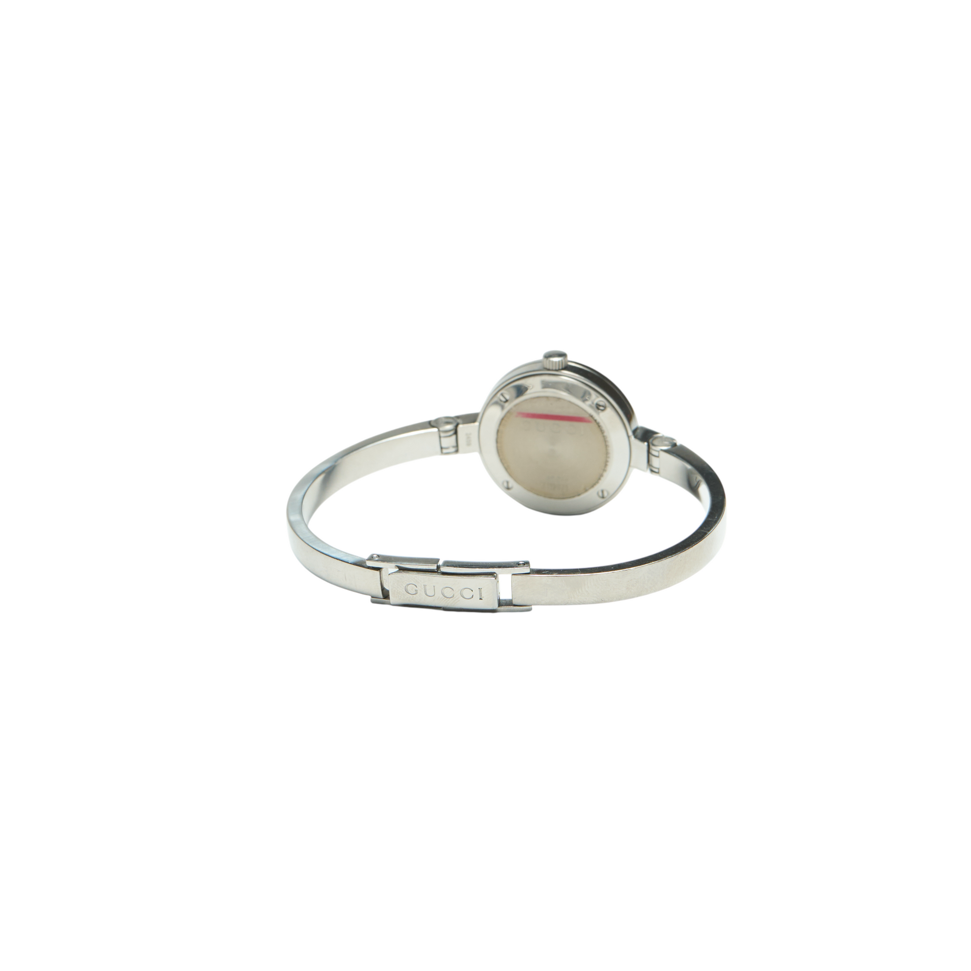 gucci 2000s round silver watch