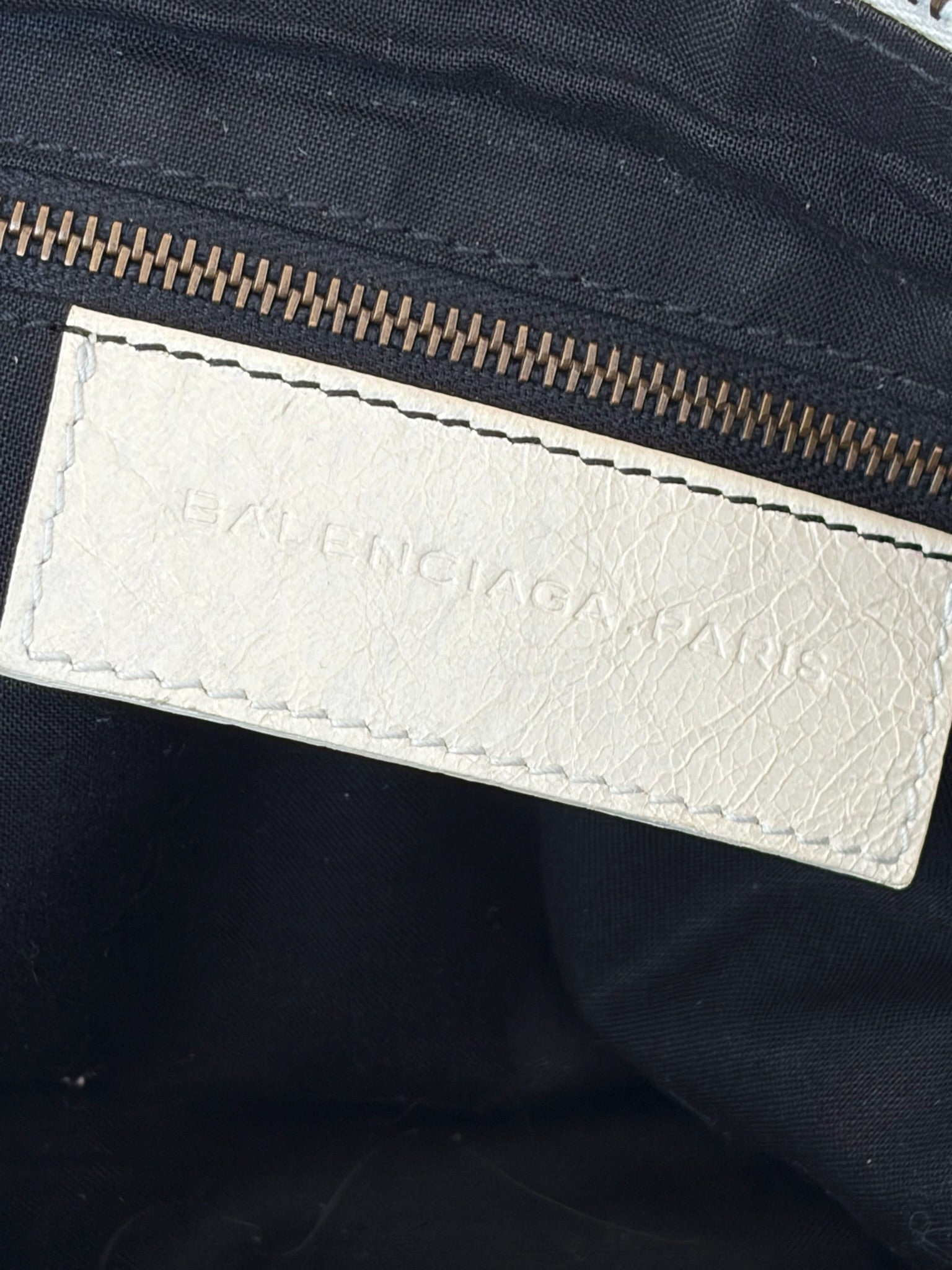 balenciaga 2000s white day bag
