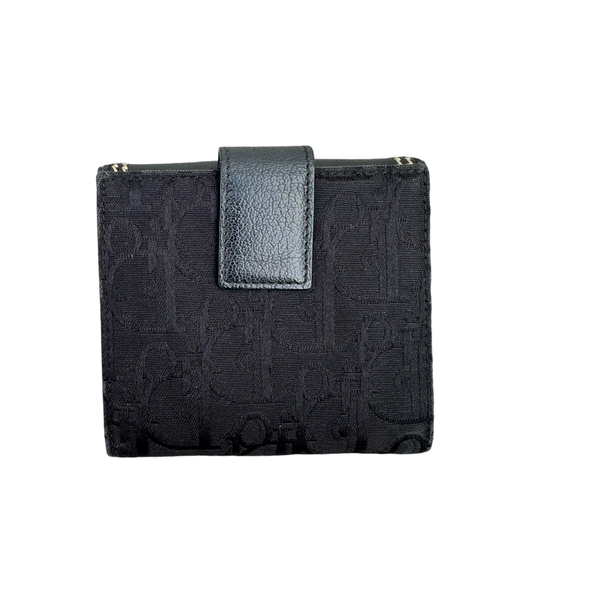 christian dior 2000s black trotter wallet