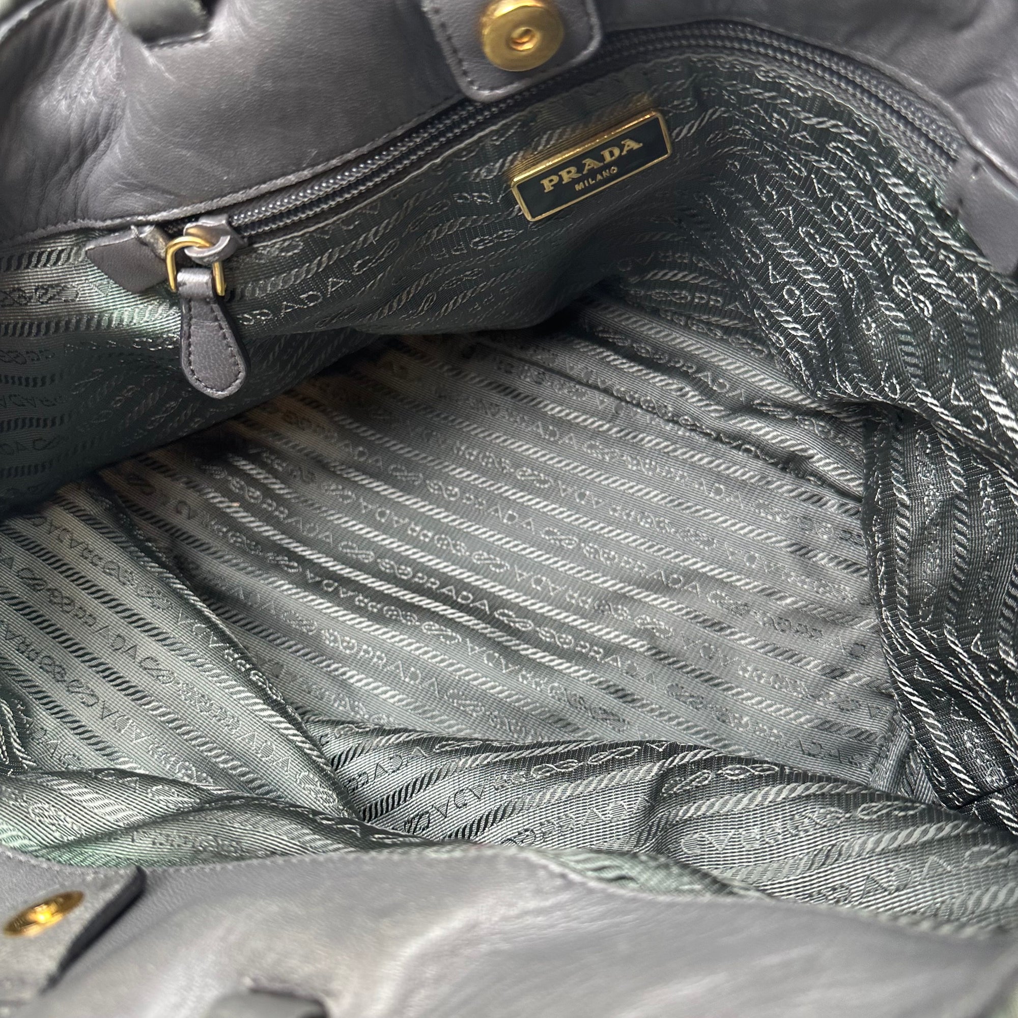 prada 2000s green shoulder bag