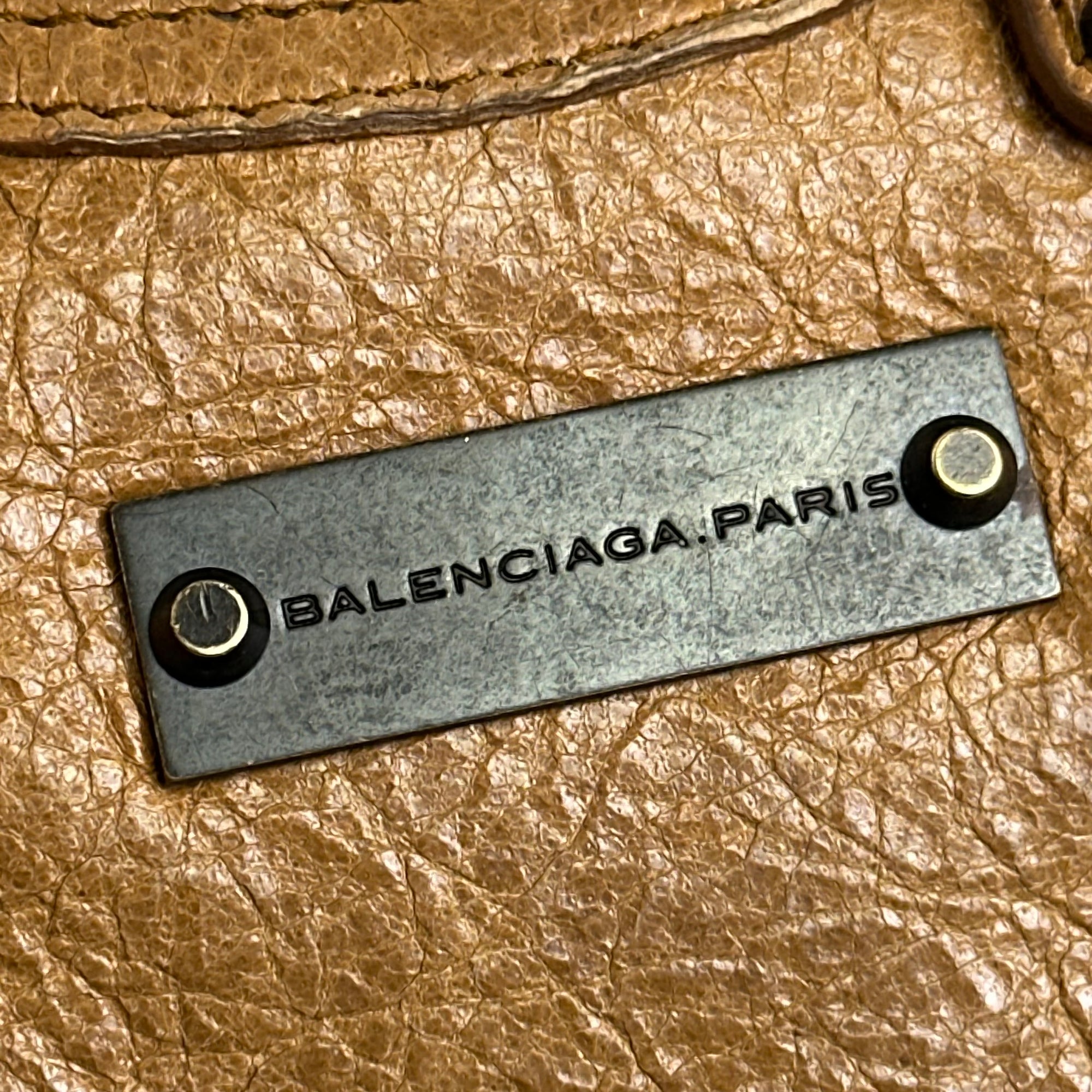 balenciaga brown city bag keychain