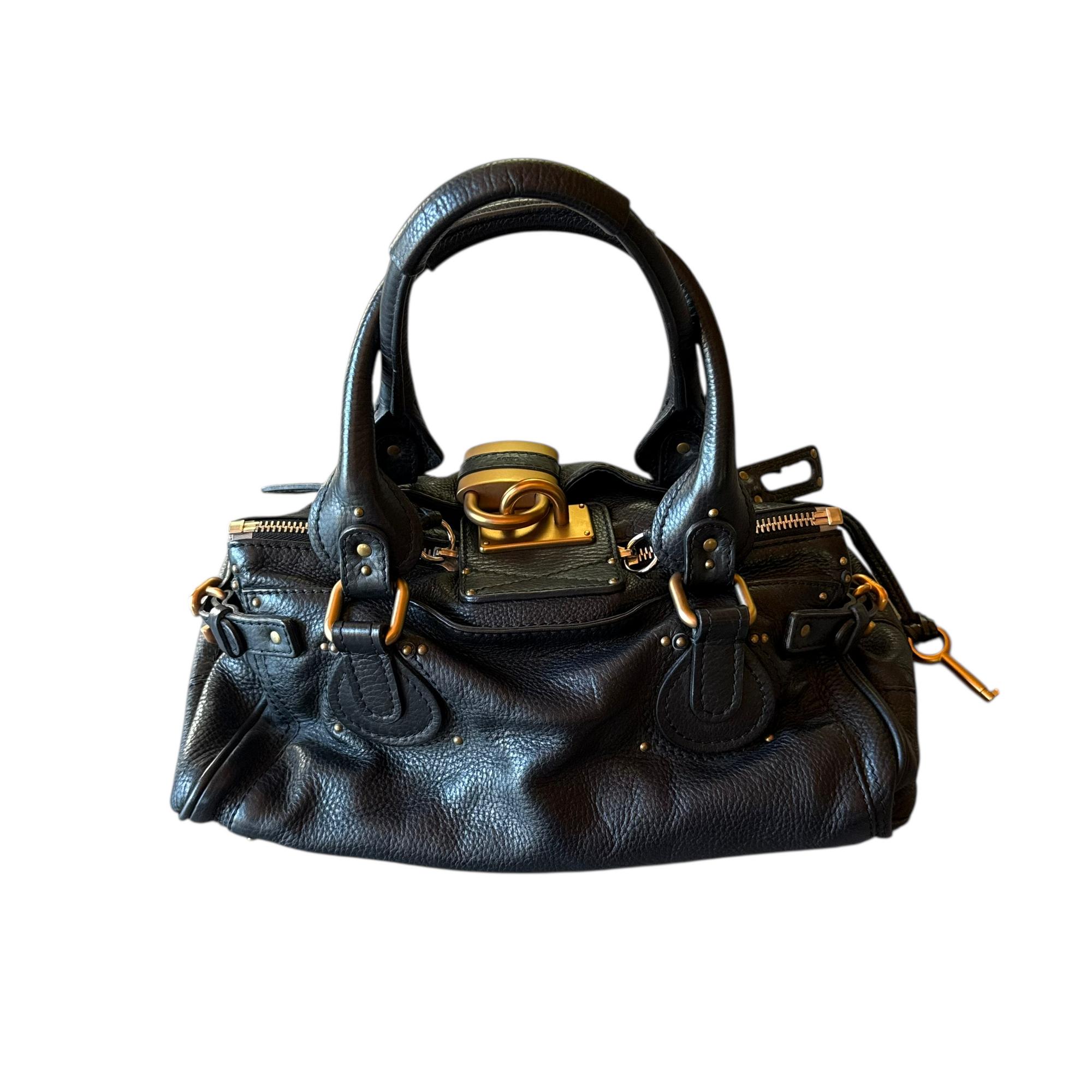 chloé 2000s black paddington bag