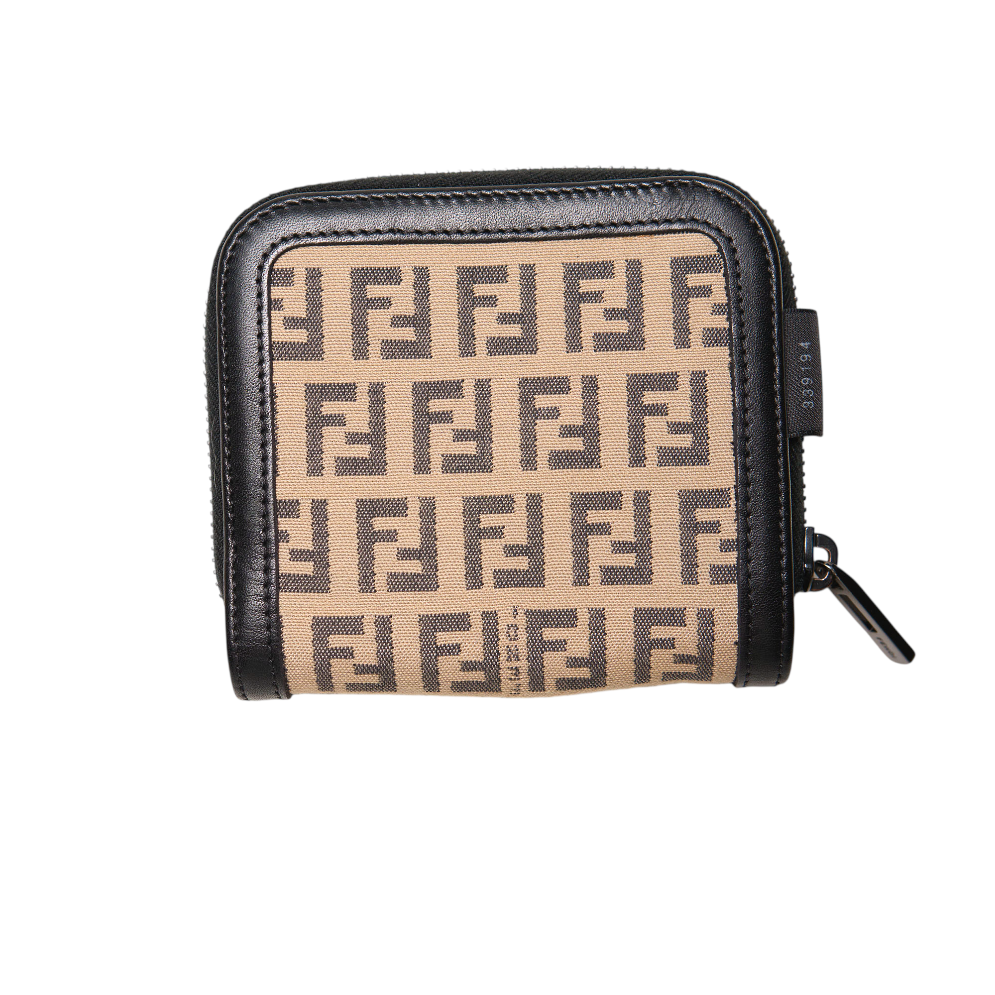 fendi 2000s black and tan wallet