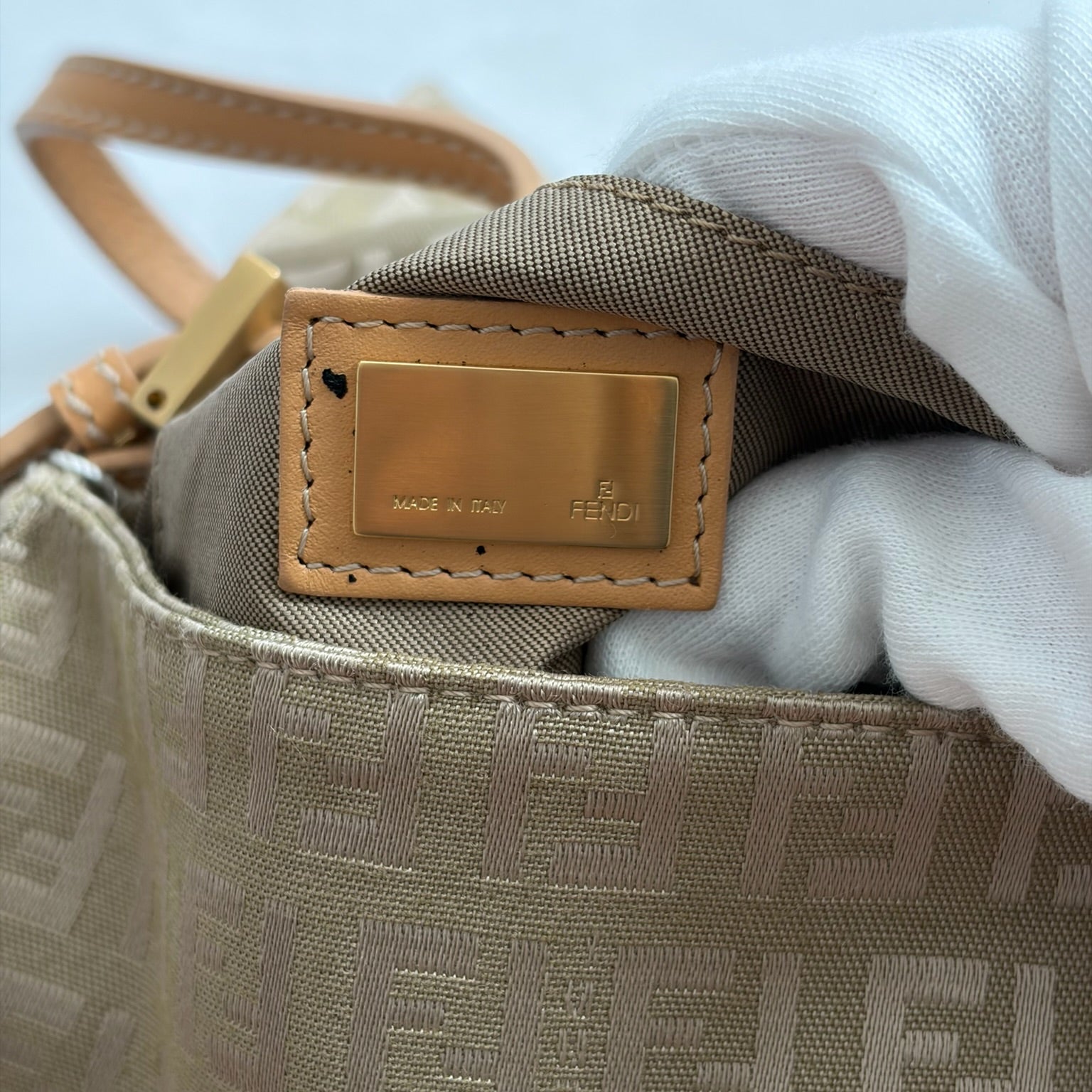 fendi 2000s green baguette bag