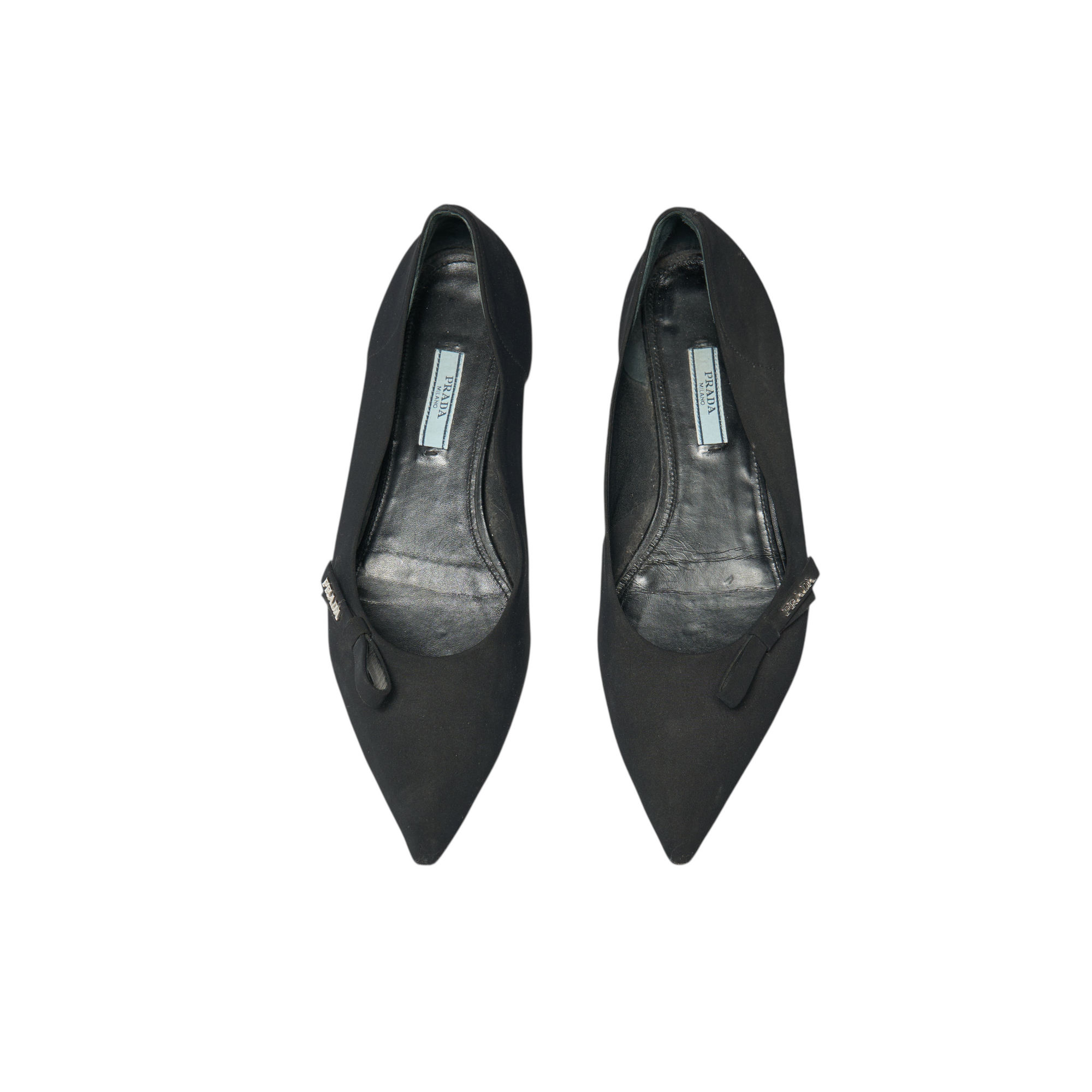 prada black bow flats