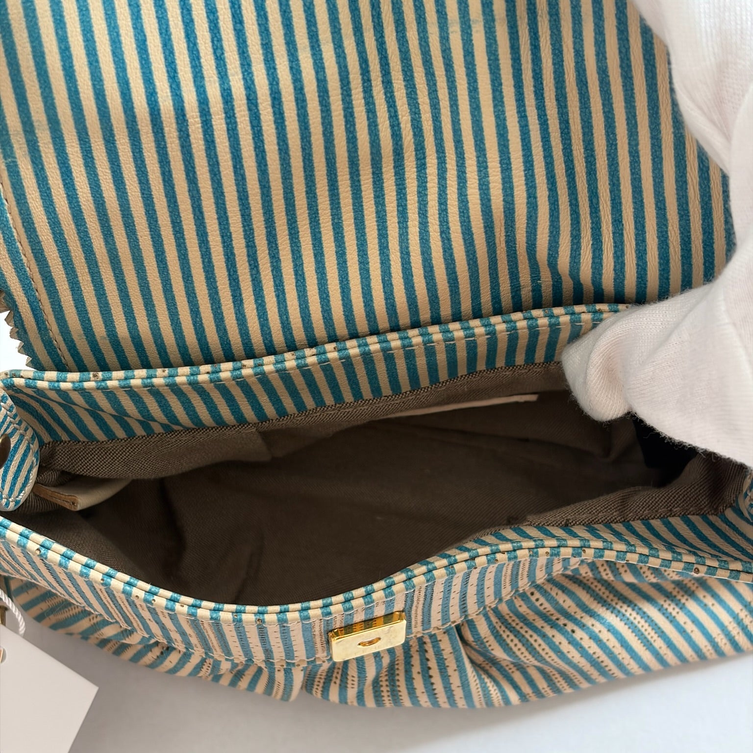 fendi 2000s striped mini chef bag