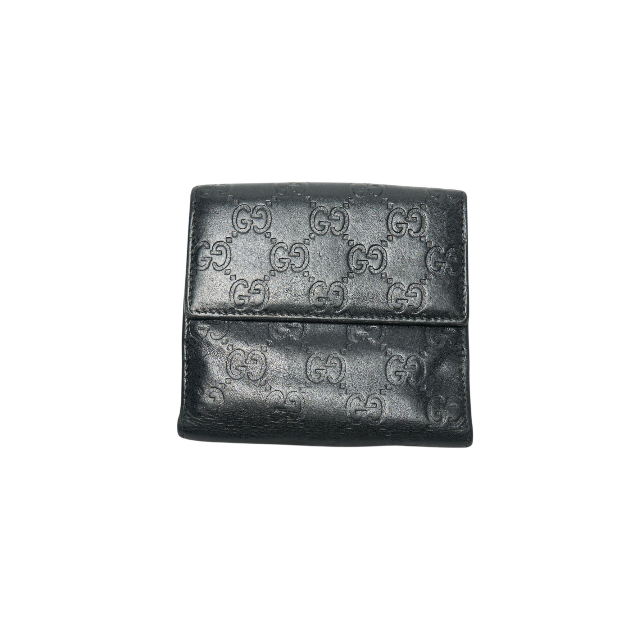 gucci 2000s black heart wallet