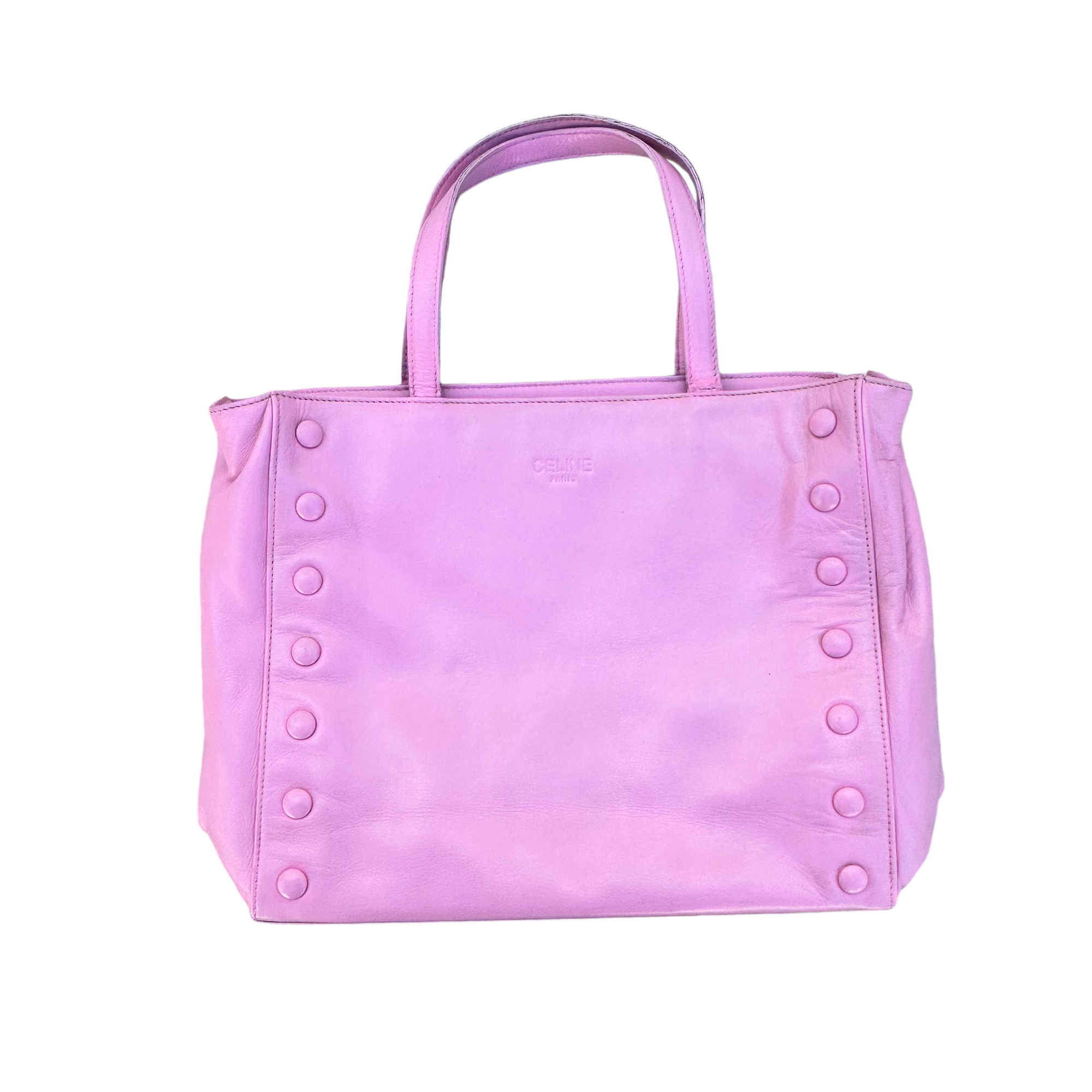 celine 2010s pink shoulder bag