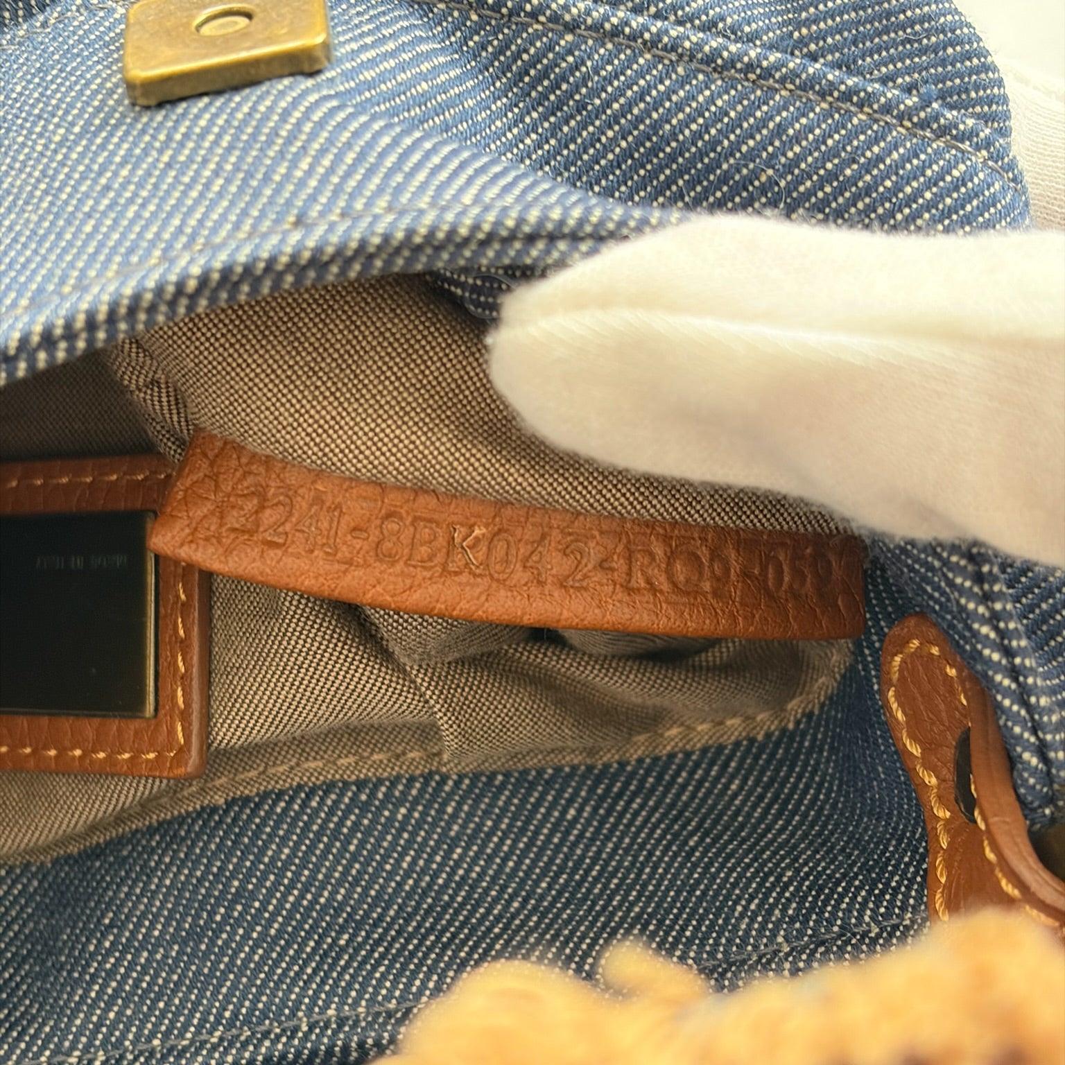 fendi 2000s mini denim chef bag