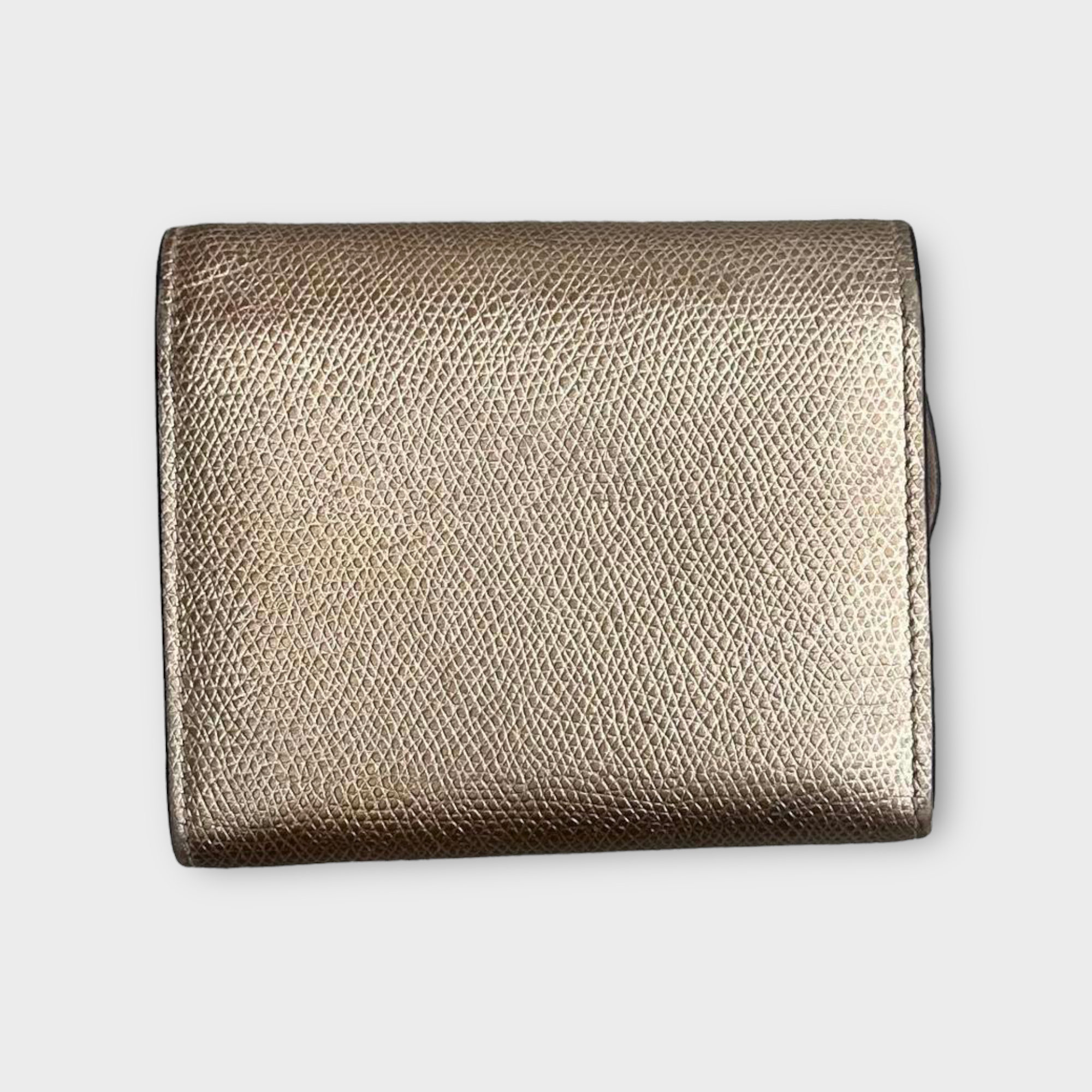 christian dior gold saddle wallet