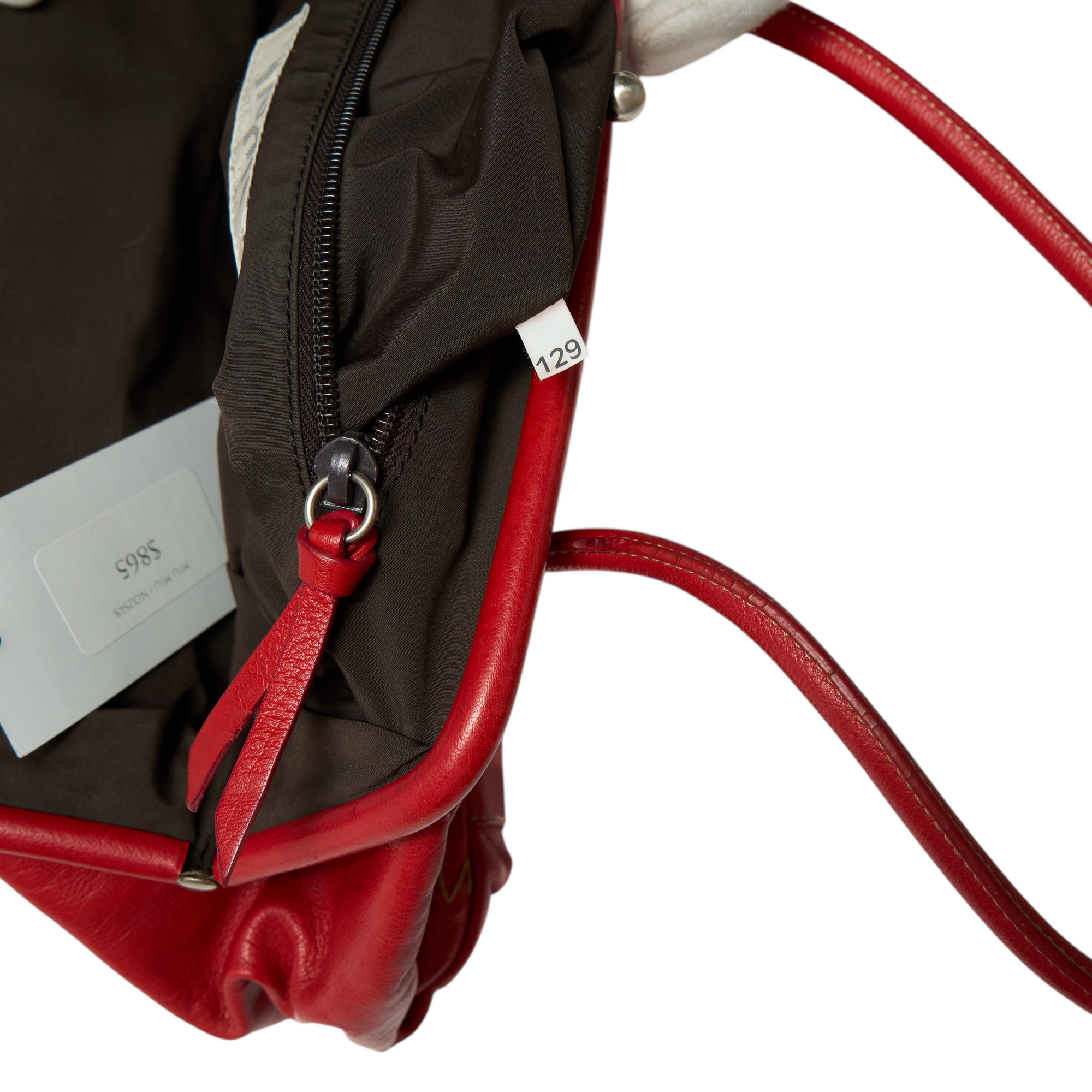 miu miu 2000s red shoulder bag