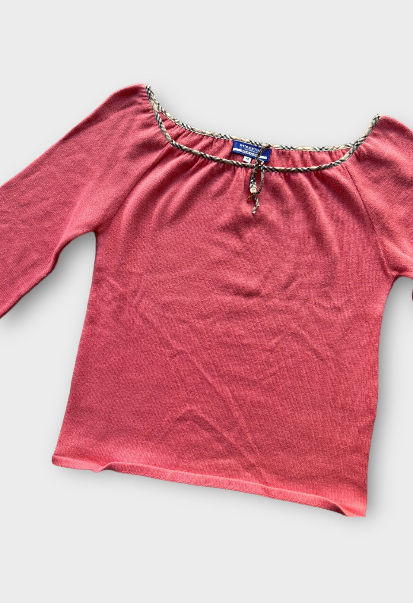 burberry blue label pink sweater top