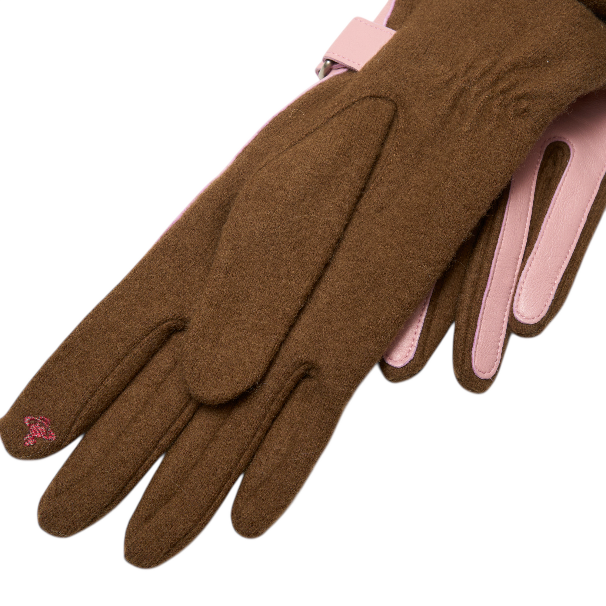 vivienne westwood pink and brown gloves
