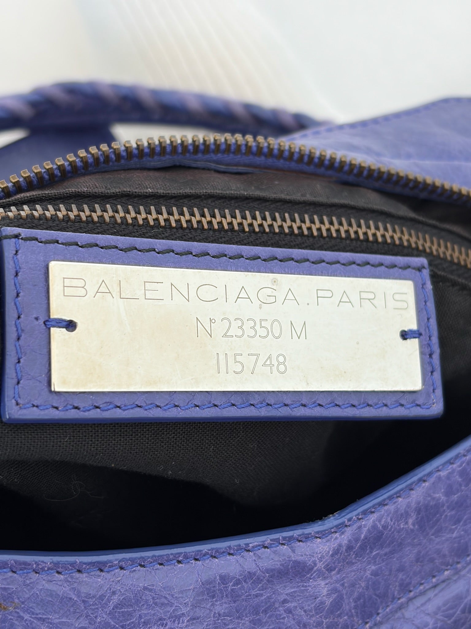 balenciaga 2000s purple city bag