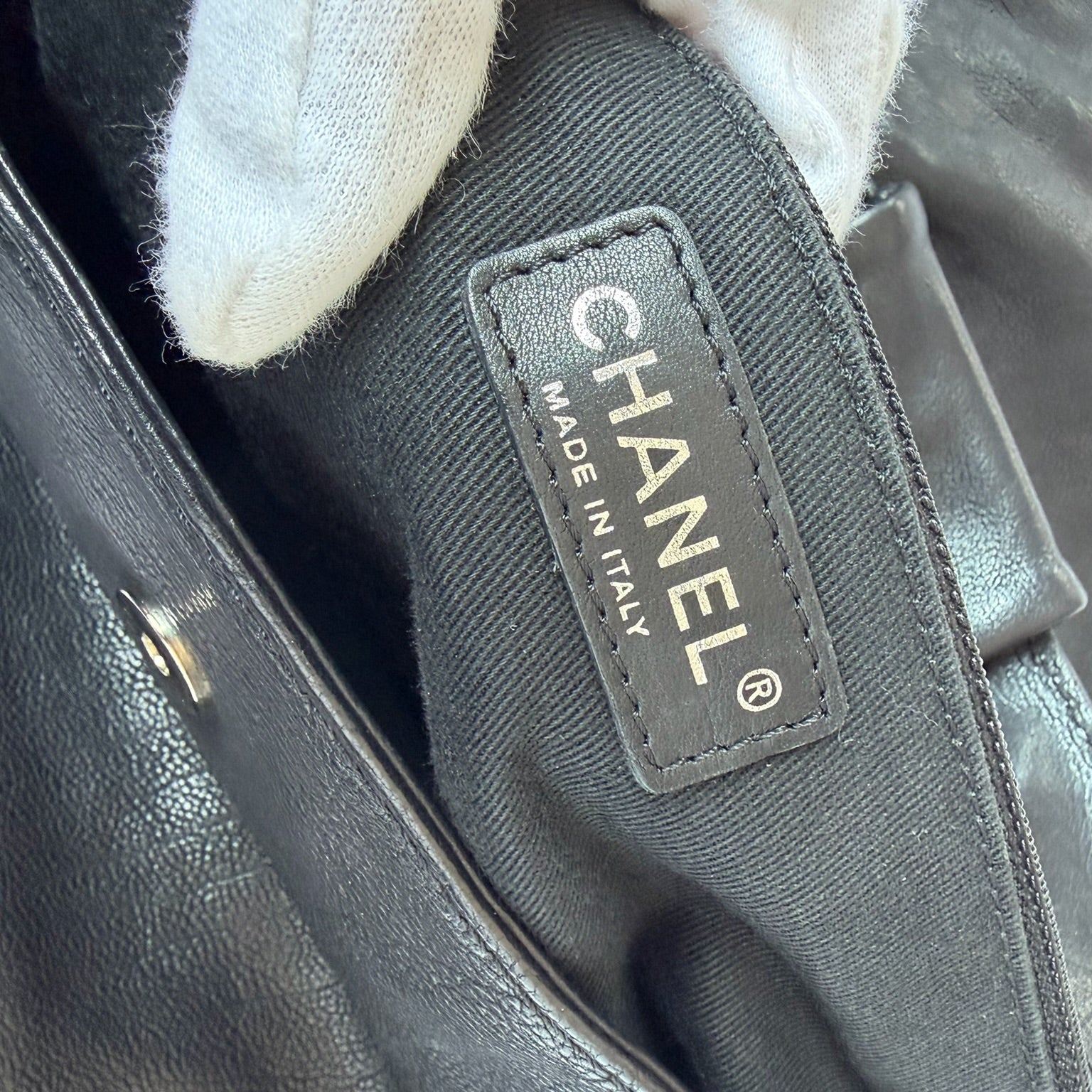 chanel 2000s black wild stitch bag