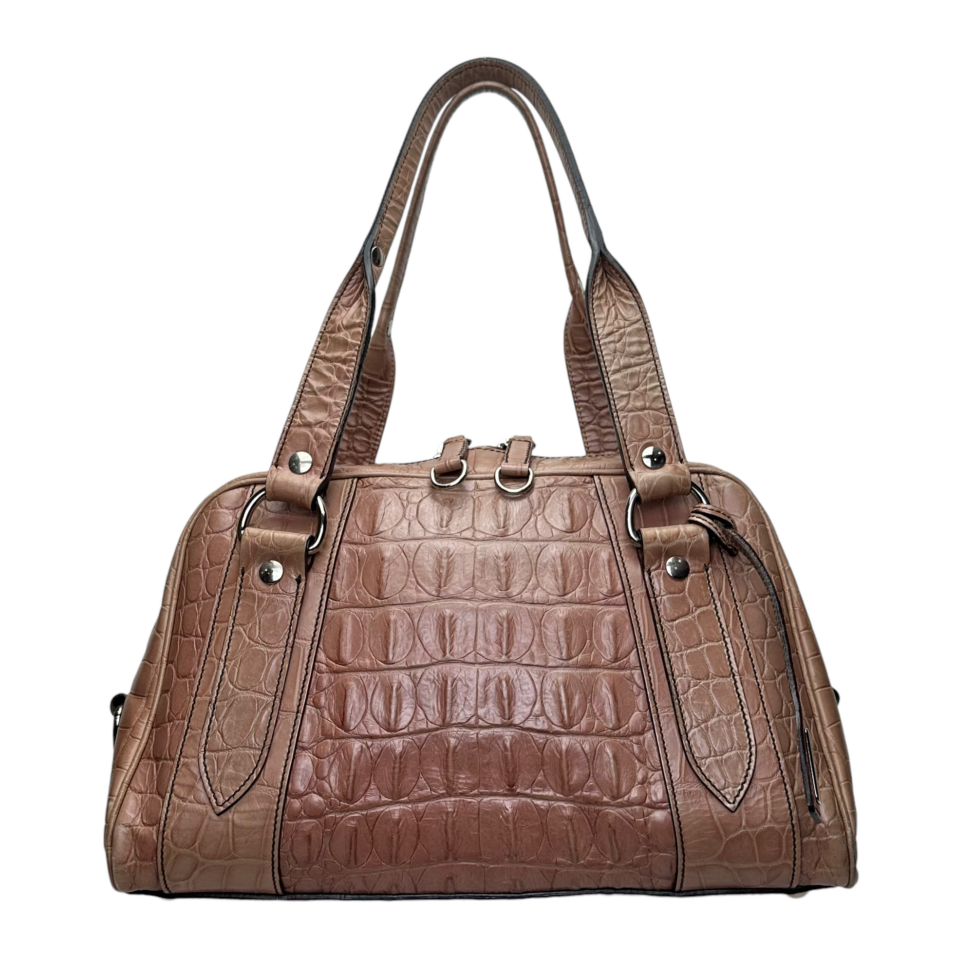 miu miu 2000s tan shoulder bag