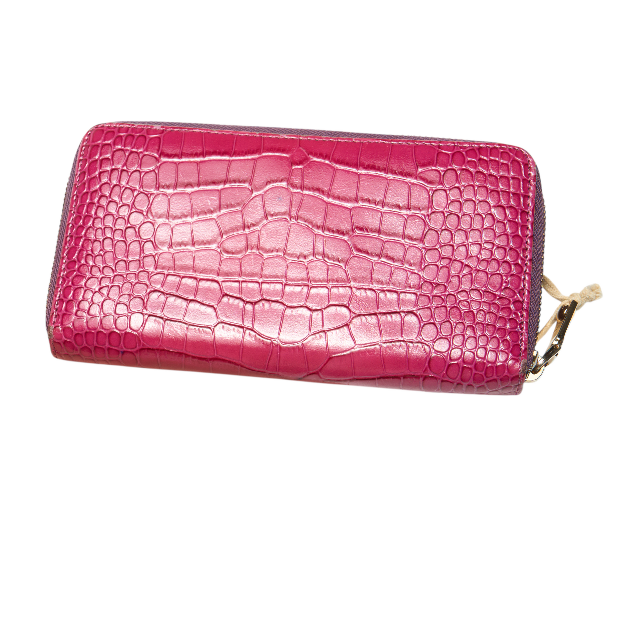 miu miu pink crocodile wallet