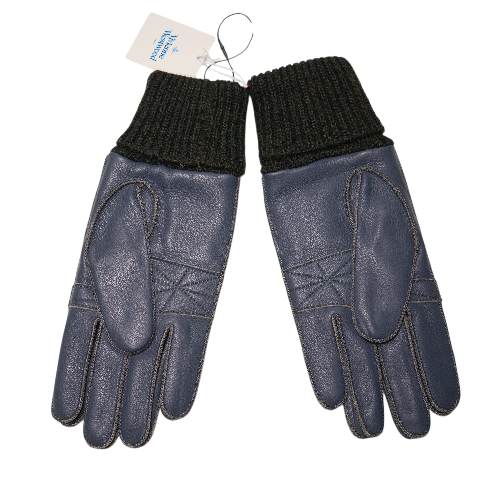 vivienne westwood navy blue gloves