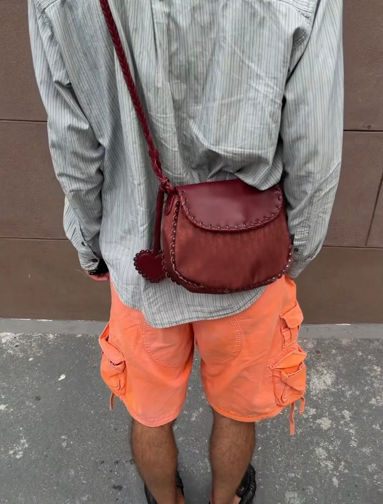 christian dior 2000s burgundy red trotter bag