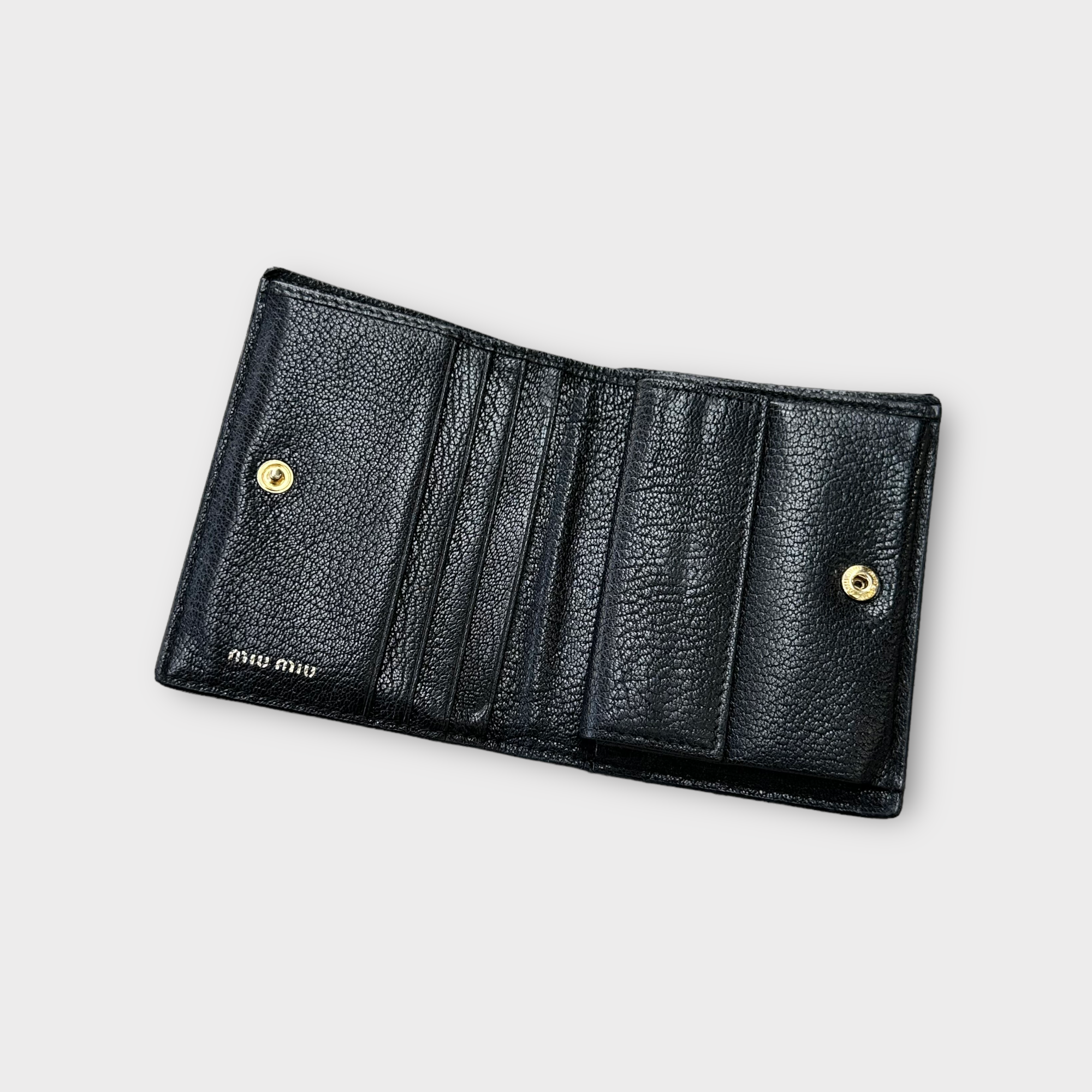 miu miu black bow wallet