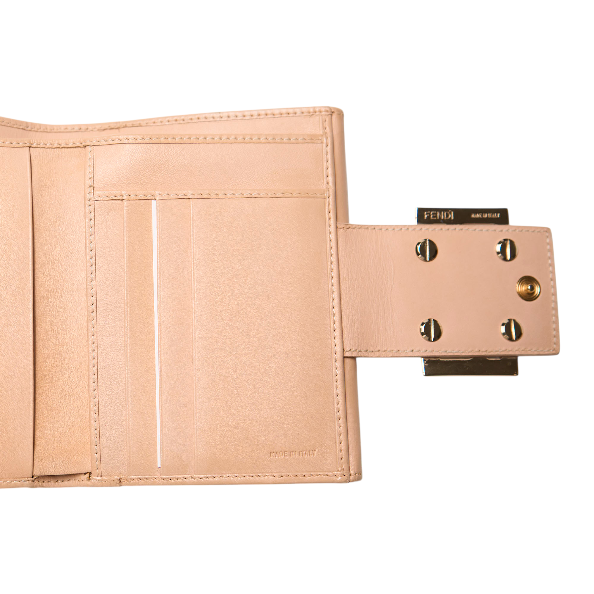 fendi 2000s tan wallet