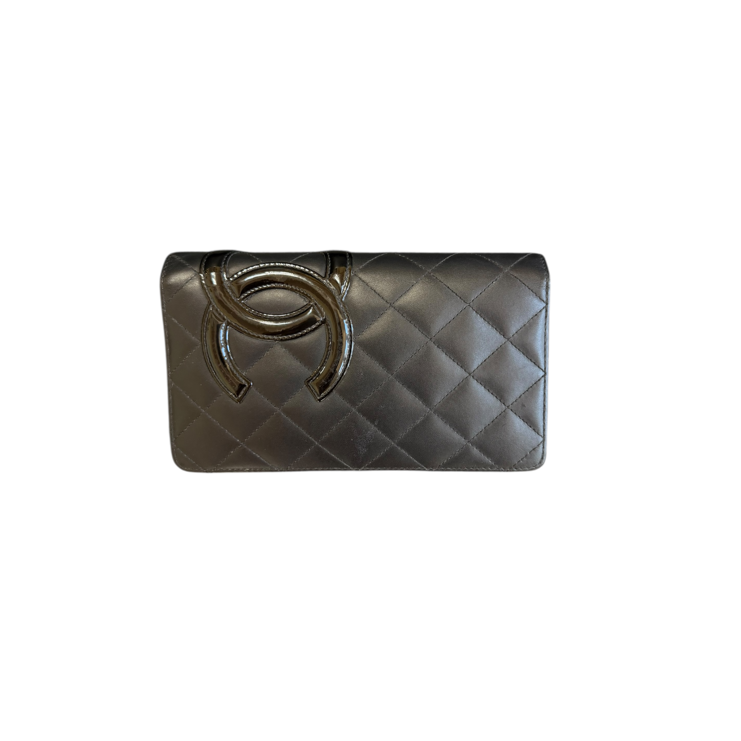 chanel 2000s black cambon wallet