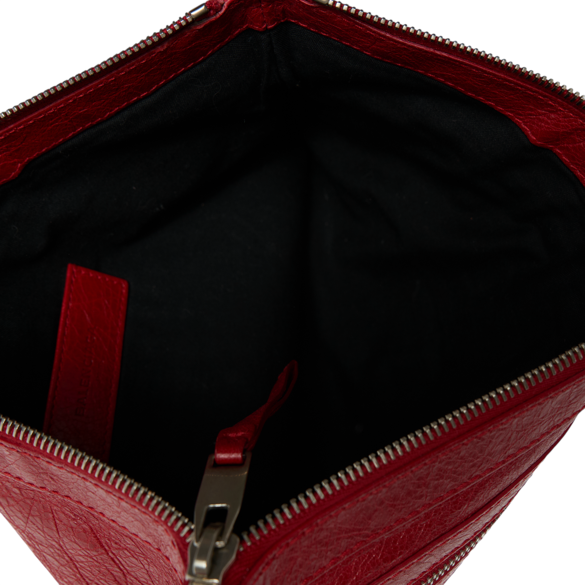 balenciaga 2000s red city clutch bag