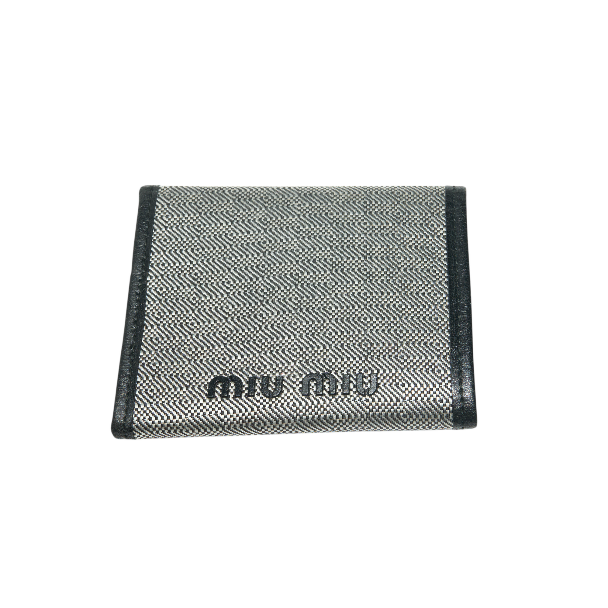 miu miu 1998-2000 black bow wallet