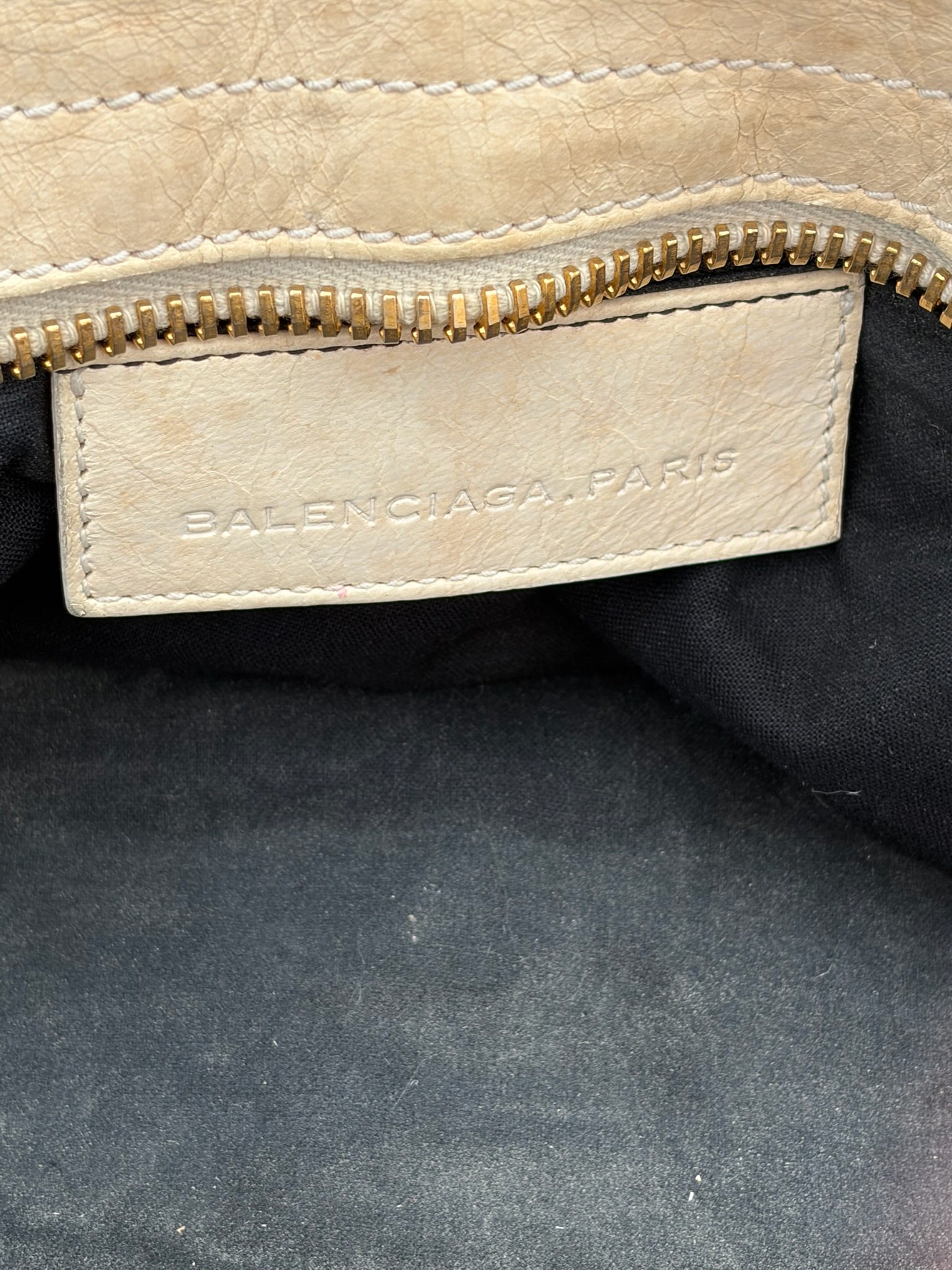 balenciaga 2000s cream part time bag