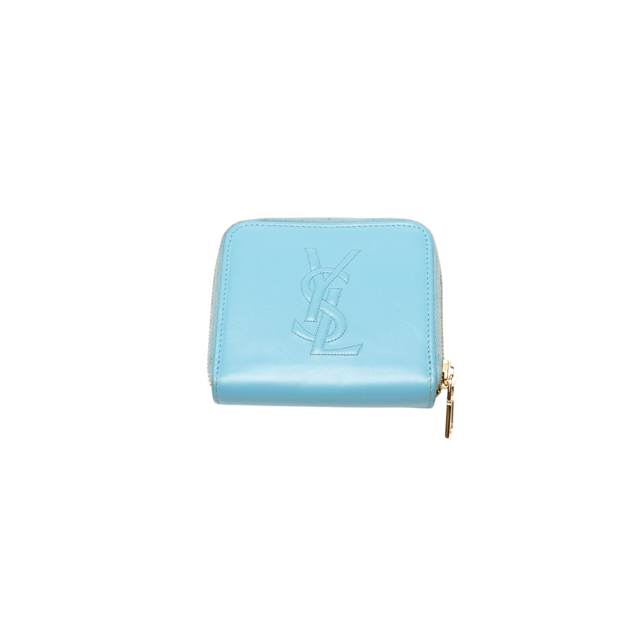 ysl blue wallet
