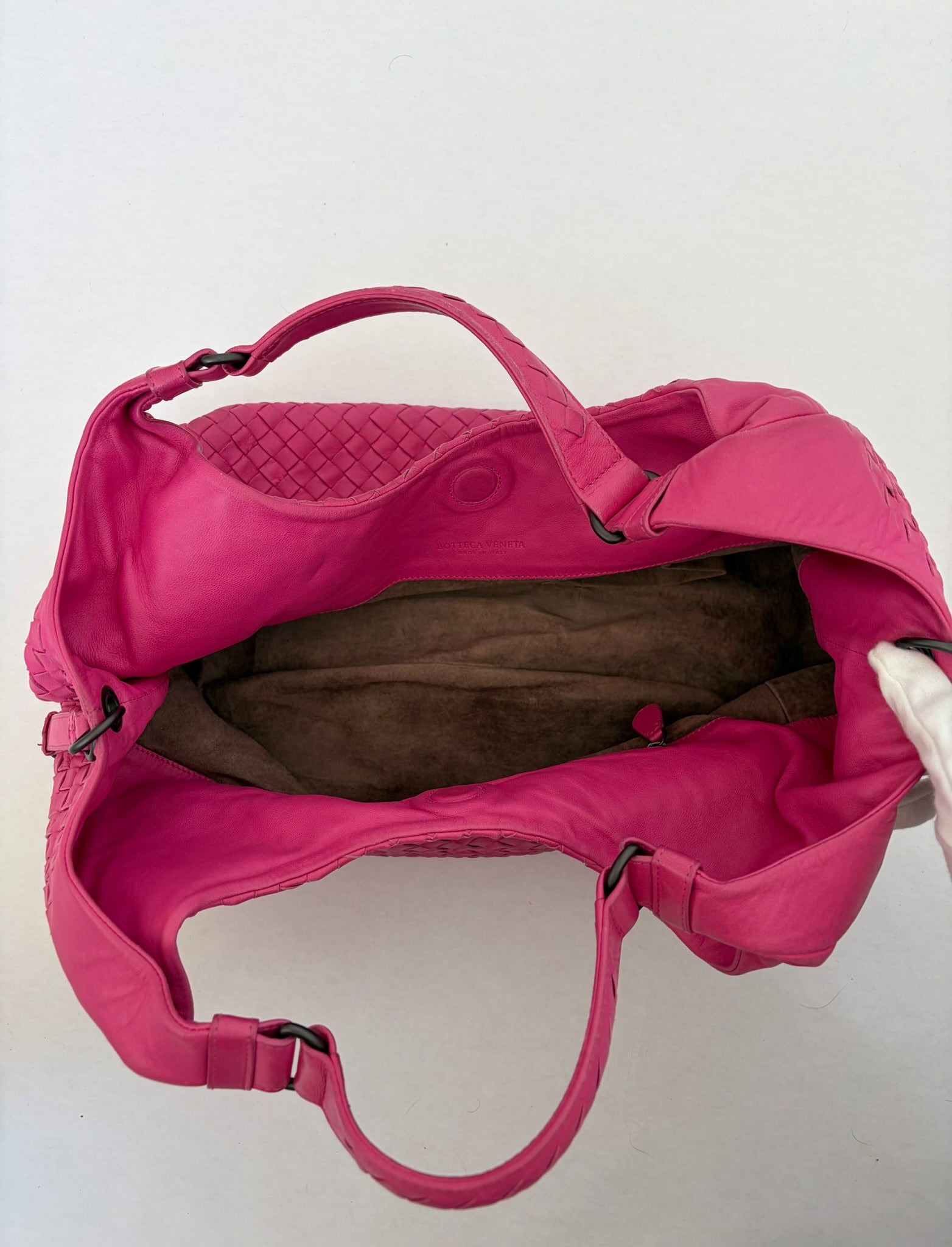 bottega veneta 2000s hot pink small hobo bag